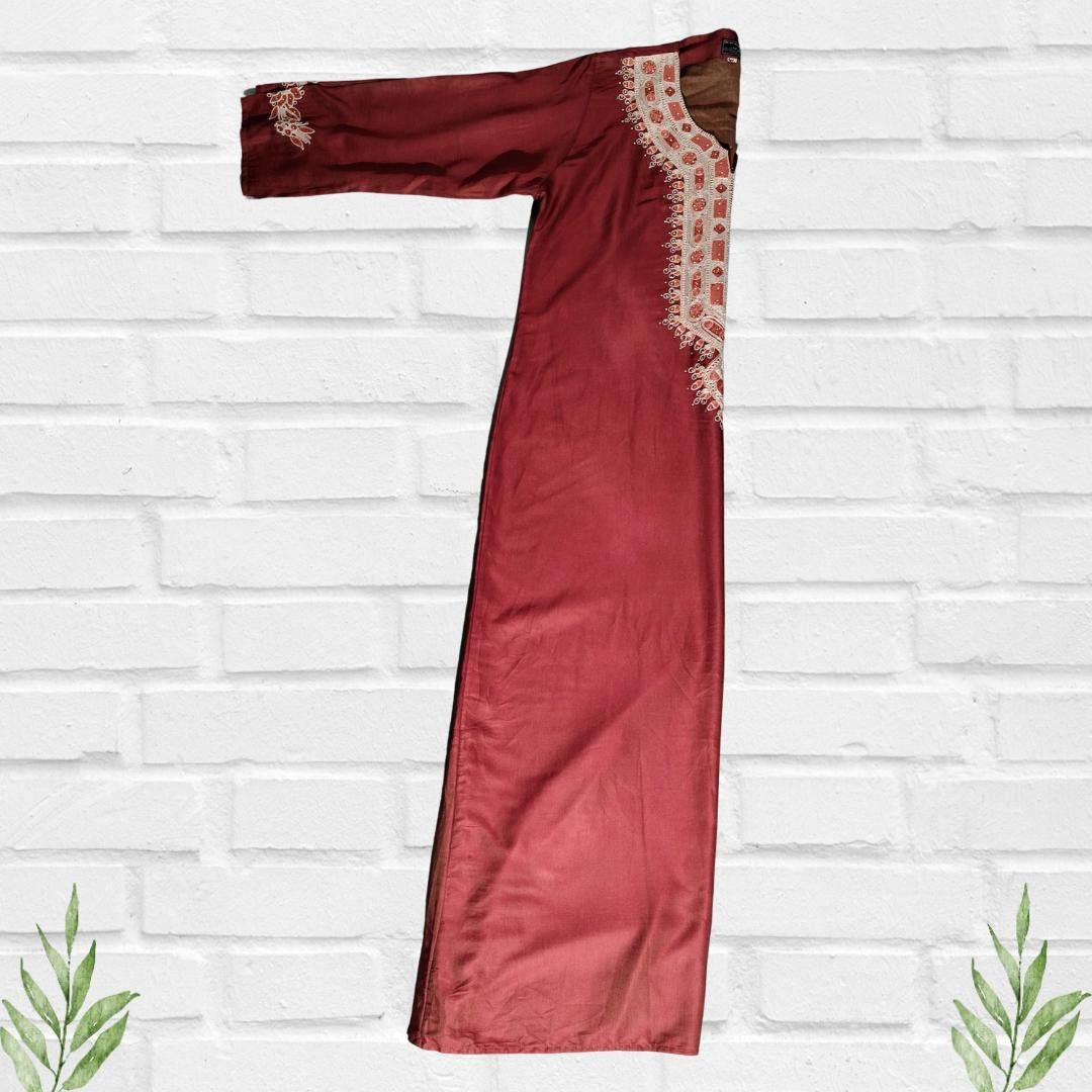 Designer Vintage Style Embroidered Kaftan Cotton Dress Size M Size M / US 6-8 / IT 42-44 - 7 Thumbnail