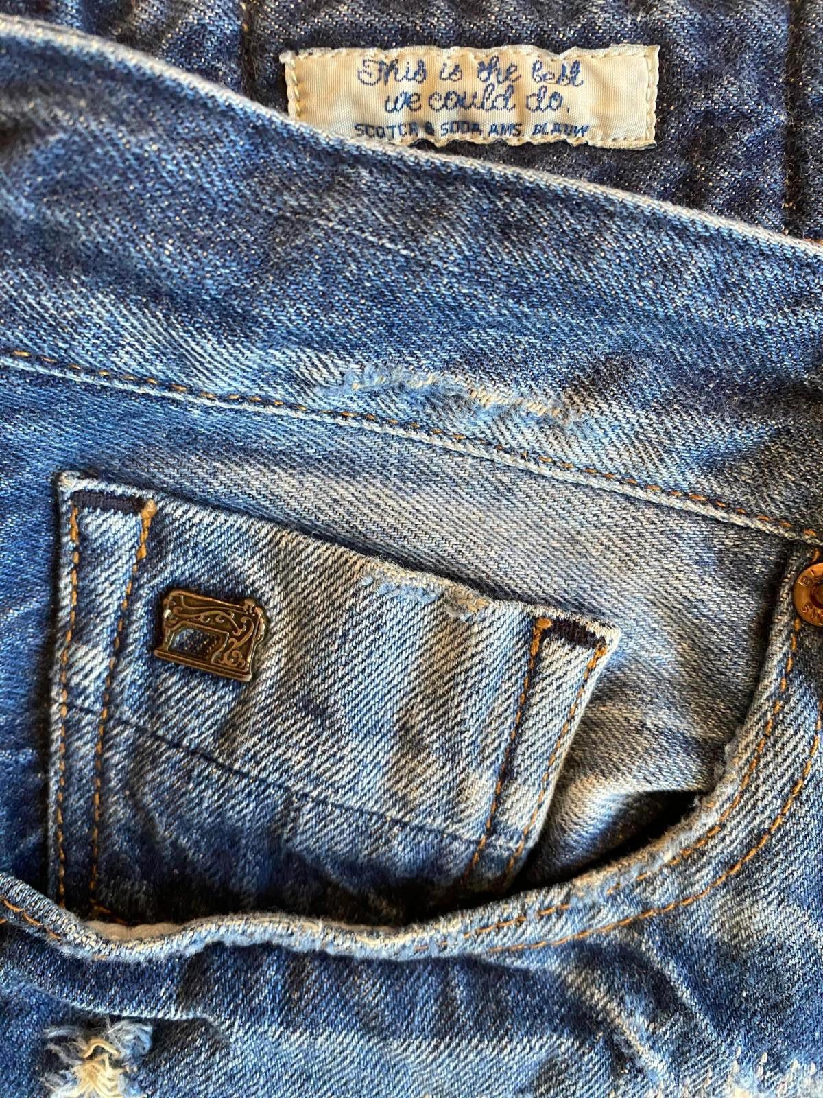 Scotch & Soda Scotch & Soda Mens Jeans Ralston Blue Distressed Size 33 Size US 33 - 8 Thumbnail