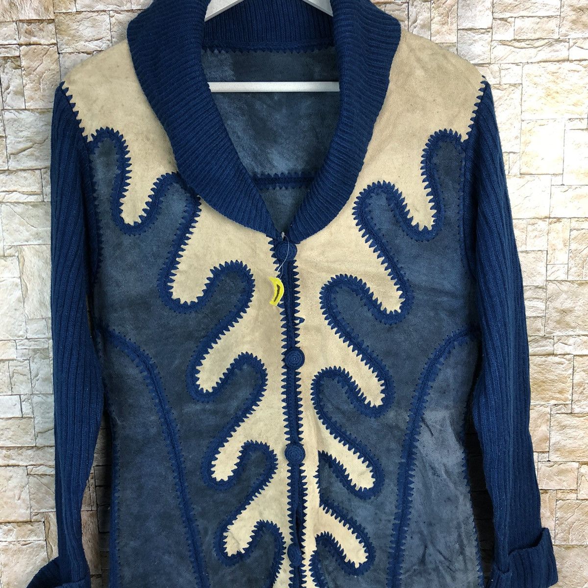 Japanese Brand DL art western cowboy vintage leather cardigan shirt #A310 Size S / US 4 / IT 40 - 5 Thumbnail