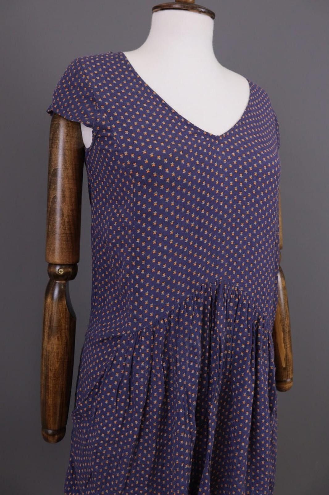 Wilkes Bashford Ladies BA&SH Purple Floral Lagenlook Mini Dress Sz 0 Size XS / US 0-2 / IT 36-38 - 3 Thumbnail