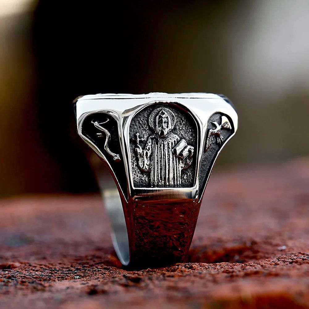 Japanese Brand × Jewelry × Vintage Christianity Jesus Exorcism Cross Ring Size ONE SIZE - 4 Thumbnail