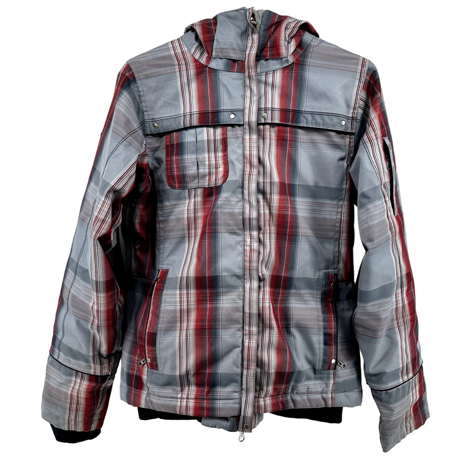 686 686 Acc Caliber Insulated Jacket Full Zip Hood Plaid M Size M / US 6-8 / IT 42-44 - 2 Thumbnail