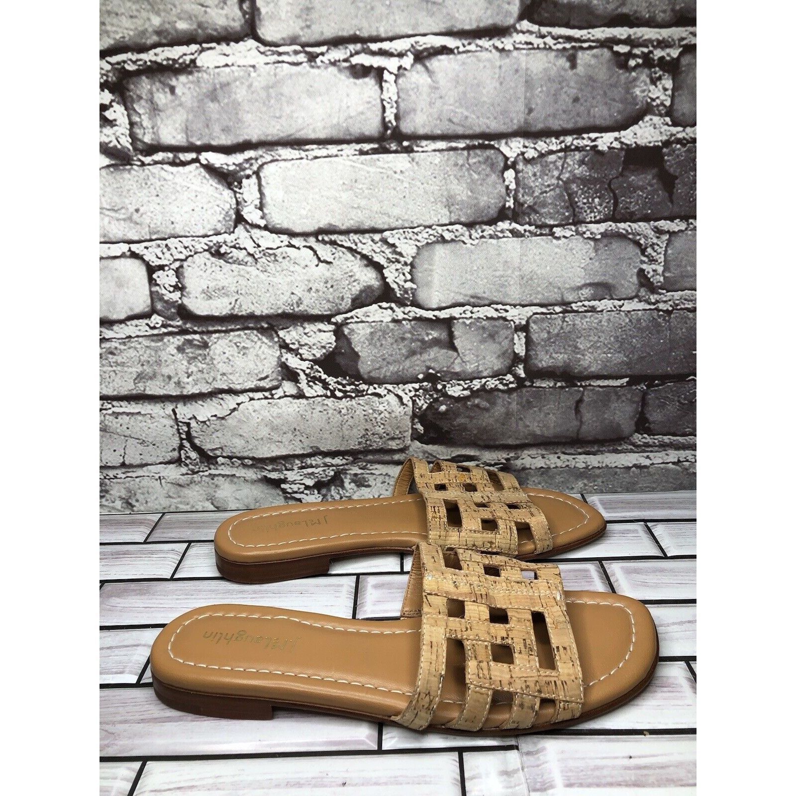 J.McLaughlin J. McLaughlin WILLA Tan Leather Cork Flat Slides Sandals Wom Size US 7.5 / IT 37.5 - 3 Thumbnail