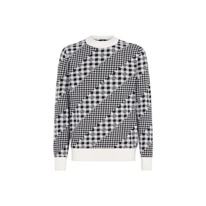 Fendi Fendi Black Sweater with Letter Print -2507 Size US M / EU 48-50 / 2 - 1 Thumbnail