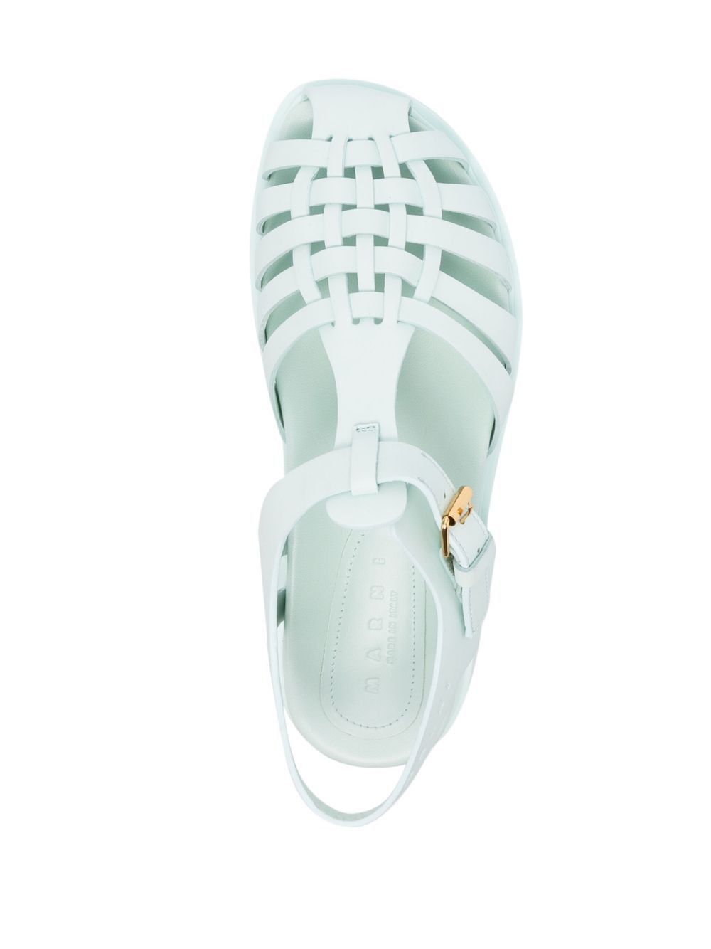Marni o1w1db10125 Fisherman Leather Sandals in Light Blue Size US 9 / IT 39 - 4 Thumbnail