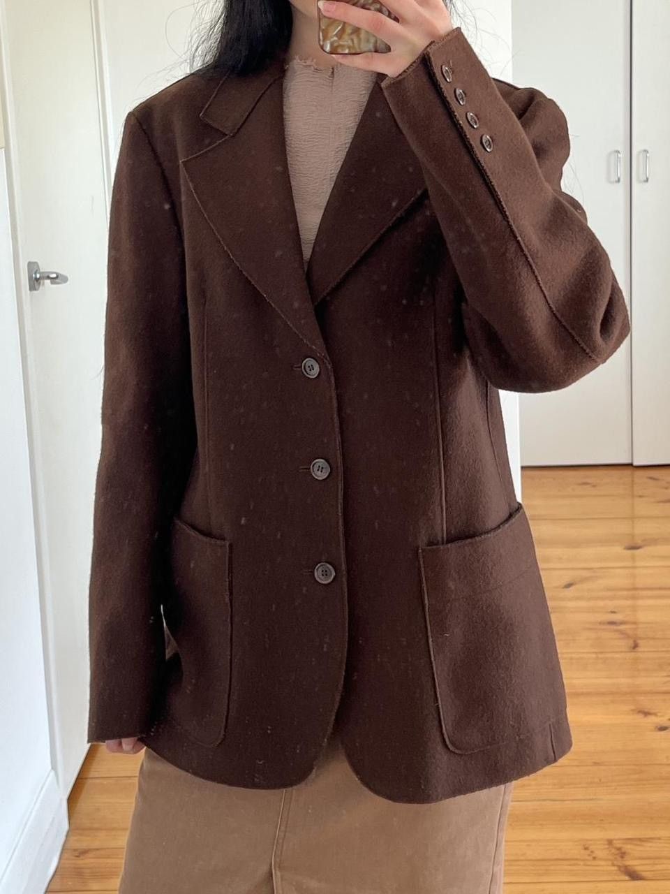 W&LT × Walter Van Beirendonck 90s brown wool blazer Size US M / EU 48-50 / 2 - 5 Thumbnail