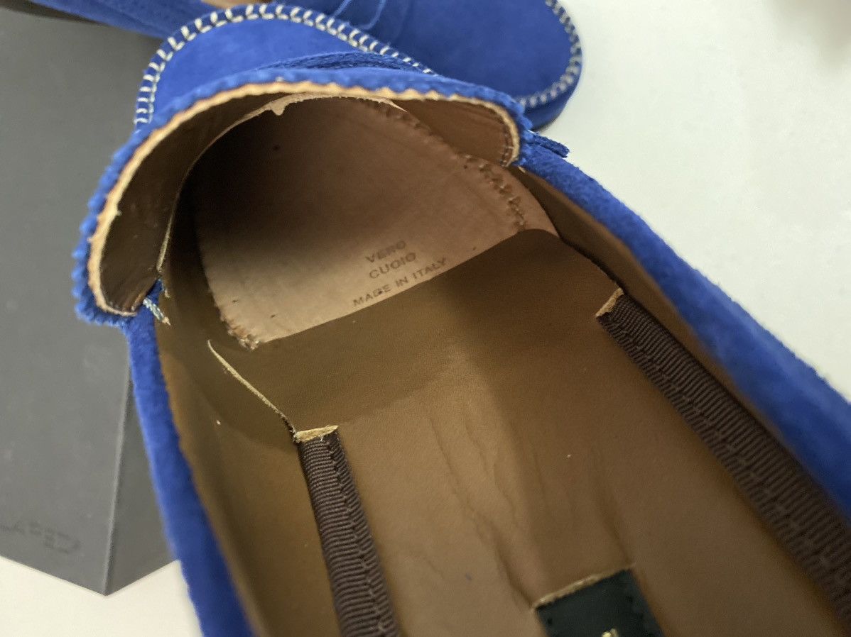Dsquared2 Dsquared2 🇮🇹 Blue Velour Suede Uni Penny Loafer 8.5 NEW Size US 8.5 / EU 41-42 - 13 Thumbnail