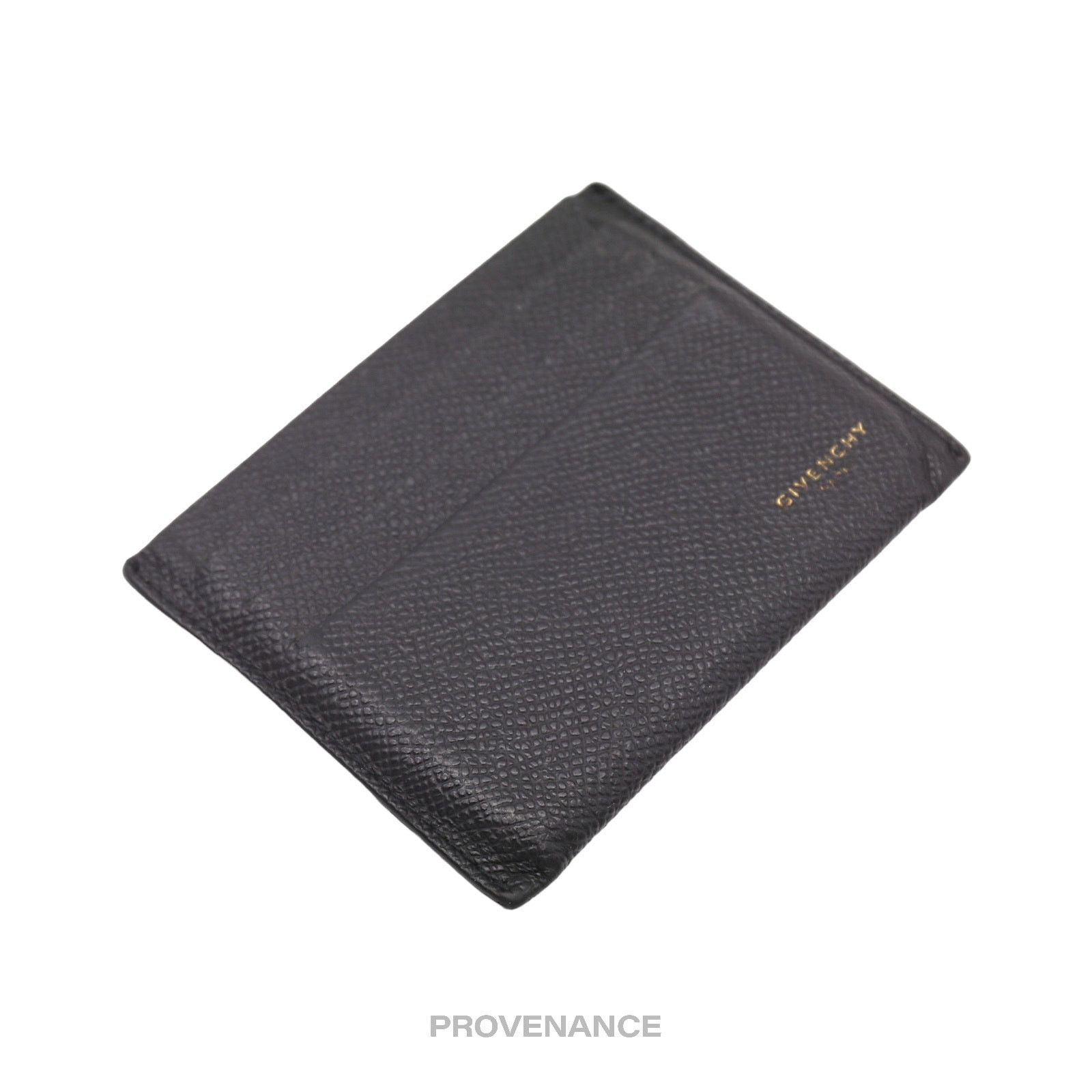 Givenchy 🔴 Givenchy Logo 6CC Card Holder Wallet - Black Leather Size ONE SIZE - 3 Thumbnail