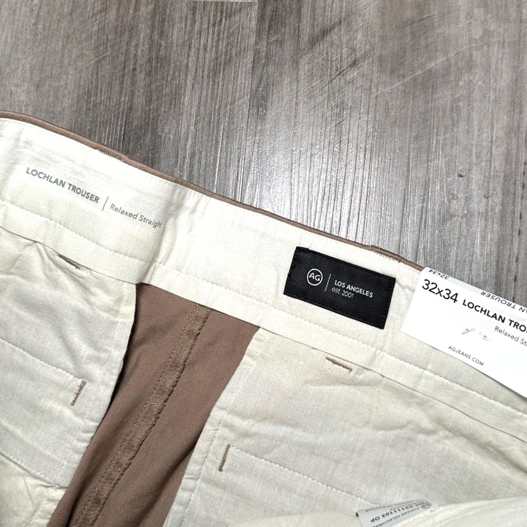 AG Jeans AG Jeans Lochlan Trouser Chino Pant - 32 Regular Men's Tan NWT 34 Inseam Khaki 98% Cotton 2% Spandex Mens Size US 32 / EU 48 - 8 Thumbnail