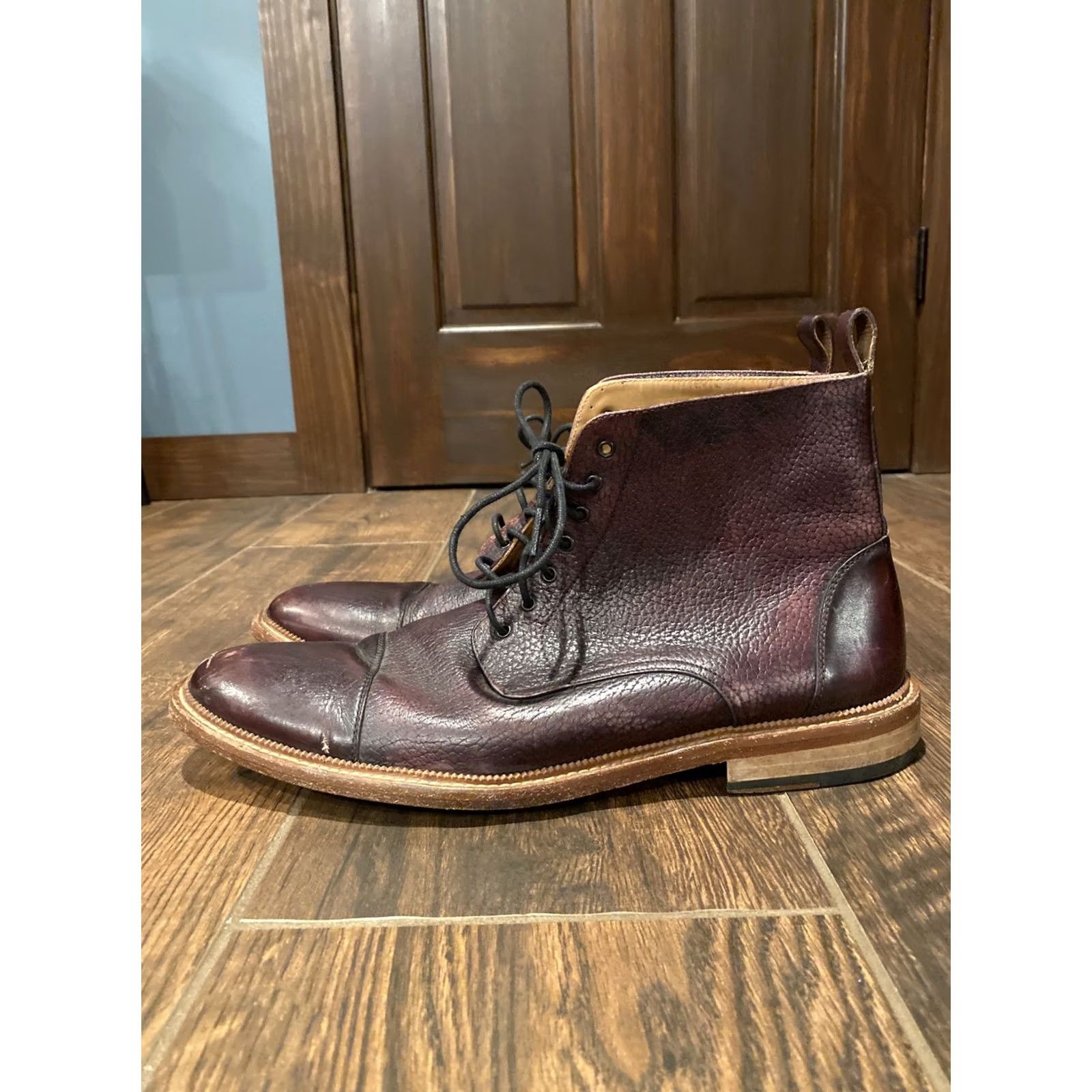 Drome TAFT Rome Boot Sz 46 Brown Pebbled Leather Made In Spain Size US 13 / EU 46 - 5 Thumbnail