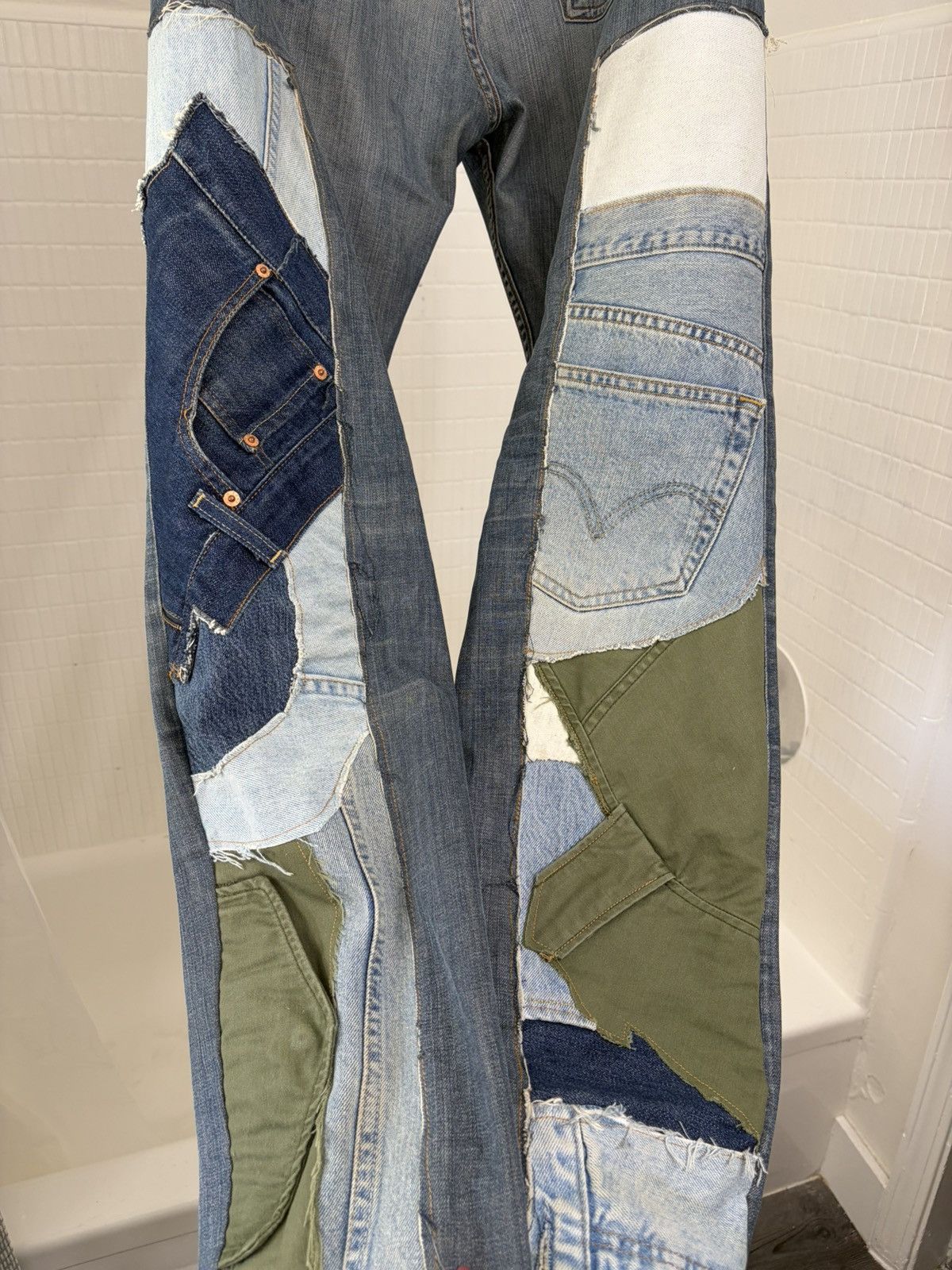 Other Modified- Japanese reworked denim jeans (denim patchwork) Size US 32 / EU 48 - 8 Thumbnail