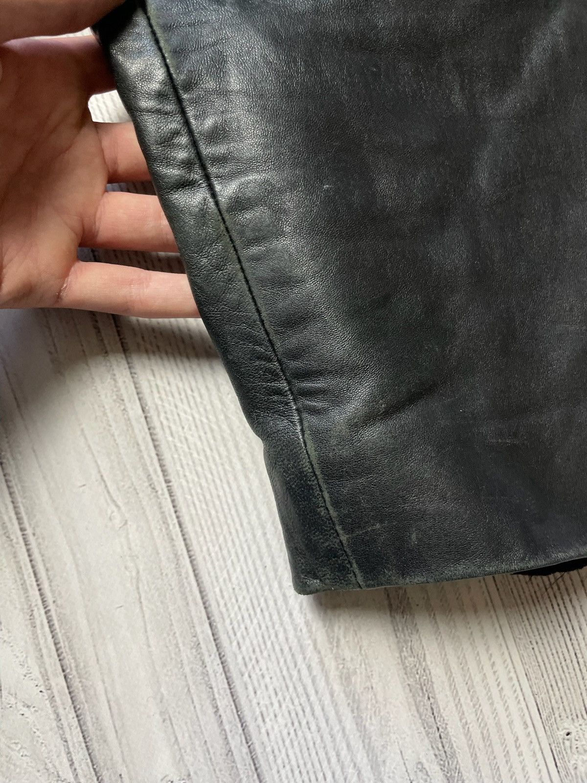 Vintage Vintage Leather jacket parka coat wit belt size M-L Size US L / EU 52-54 / 3 - 7 Thumbnail