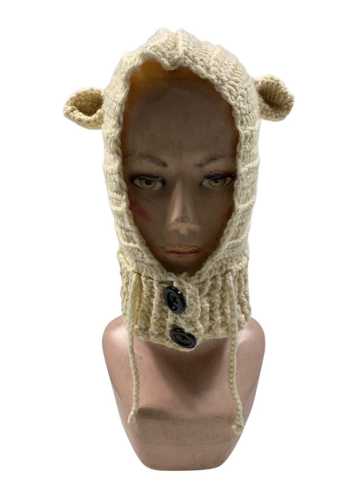 Vintage Bunny Horn Devil Crochet knitted Hats RARE Size ONE SIZE - 1 Thumbnail