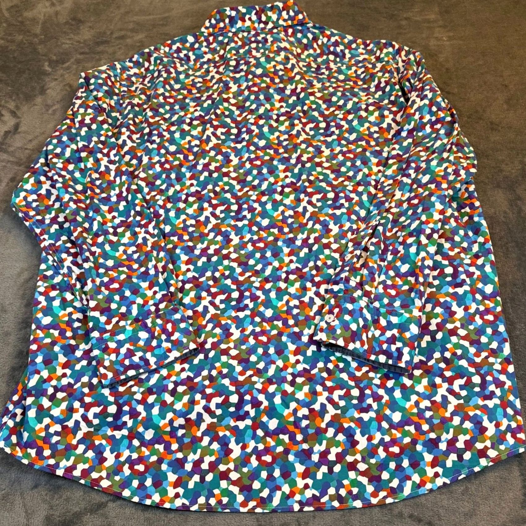 Cremieux Cremieux Premium Denim Button Up Mens 2XB Multicolor Geometric Stretch Shirt NWT Size US XXL / EU 58 / 5 - 5 Thumbnail
