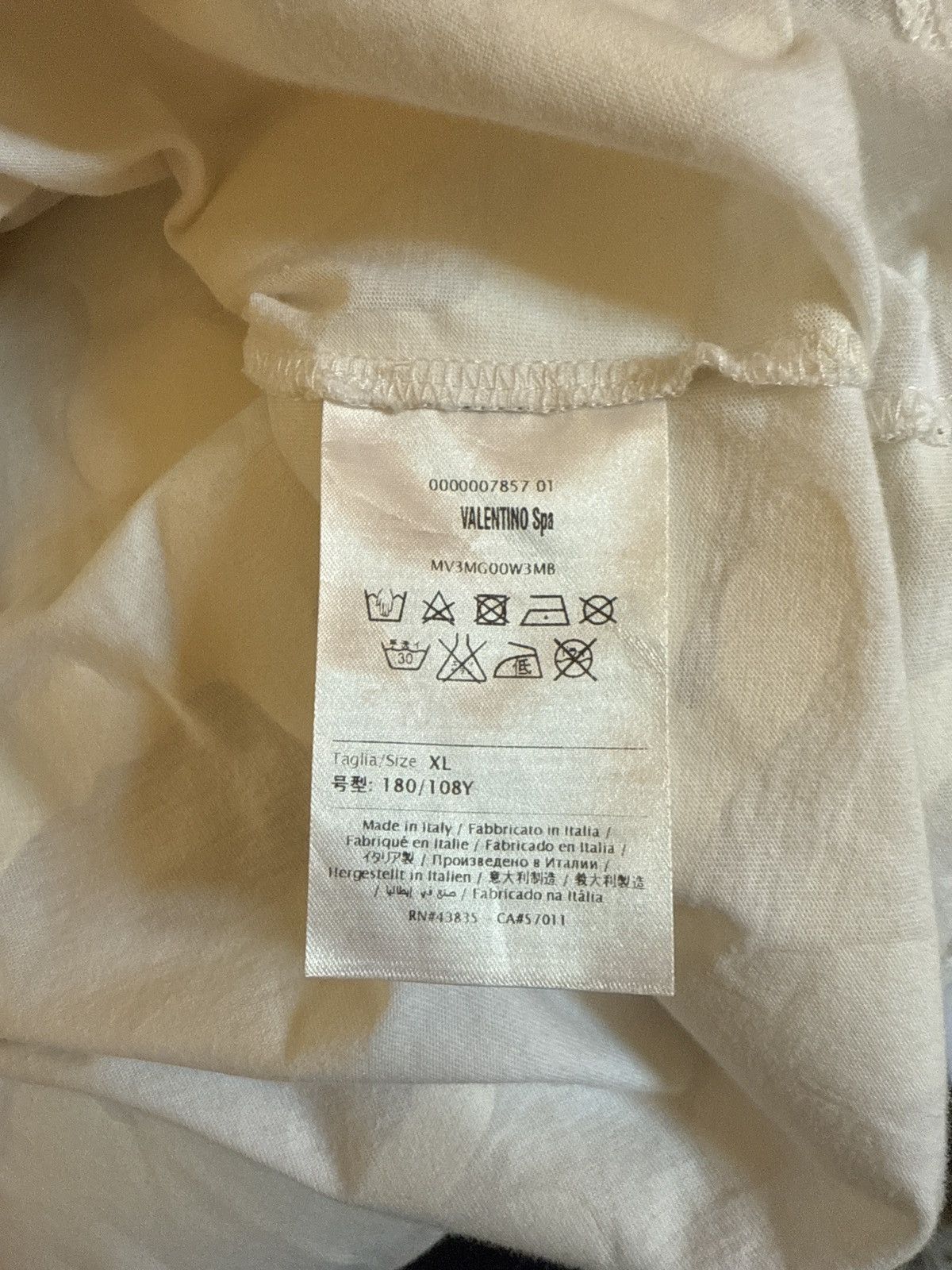 Valentino Valentino White Camo Tee Size US XL / EU 56 / 4 - 5 Thumbnail