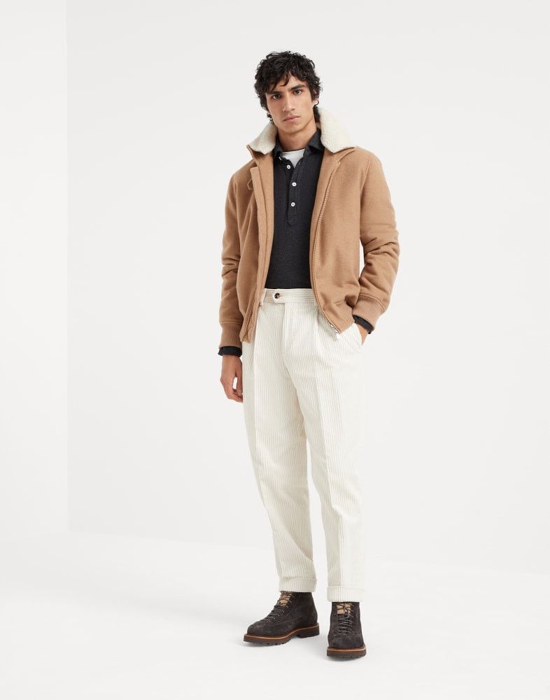 Brunello Cucinelli o1w1db10925 Cashmere Polo T-Shirt in Black Size US L / EU 52-54 / 3 - 5 Thumbnail