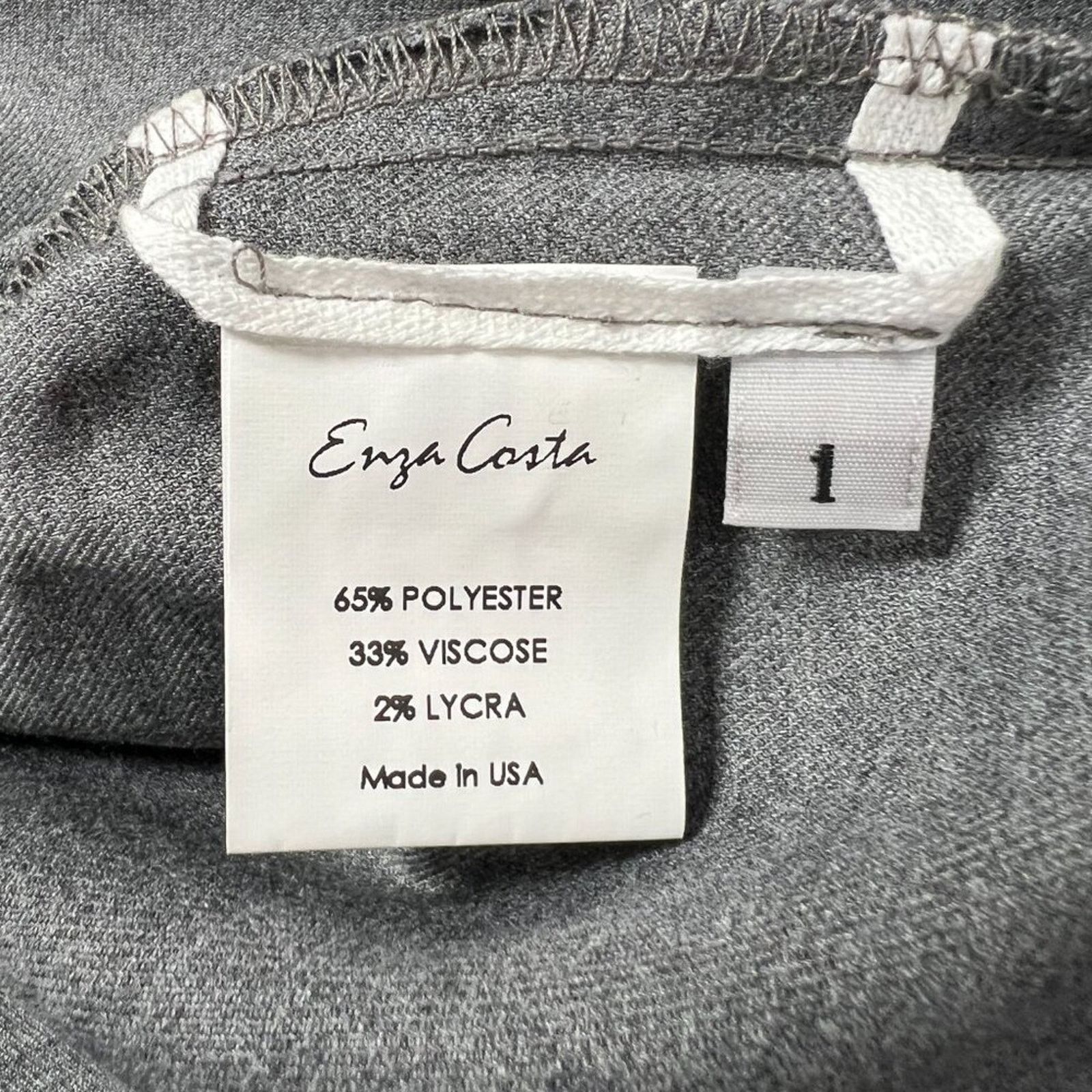 Enza Costa ENZA COSTA Oversized Button Down Shirt Size 1 Small Gray USA Size S / US 4 / IT 40 - 5 Thumbnail