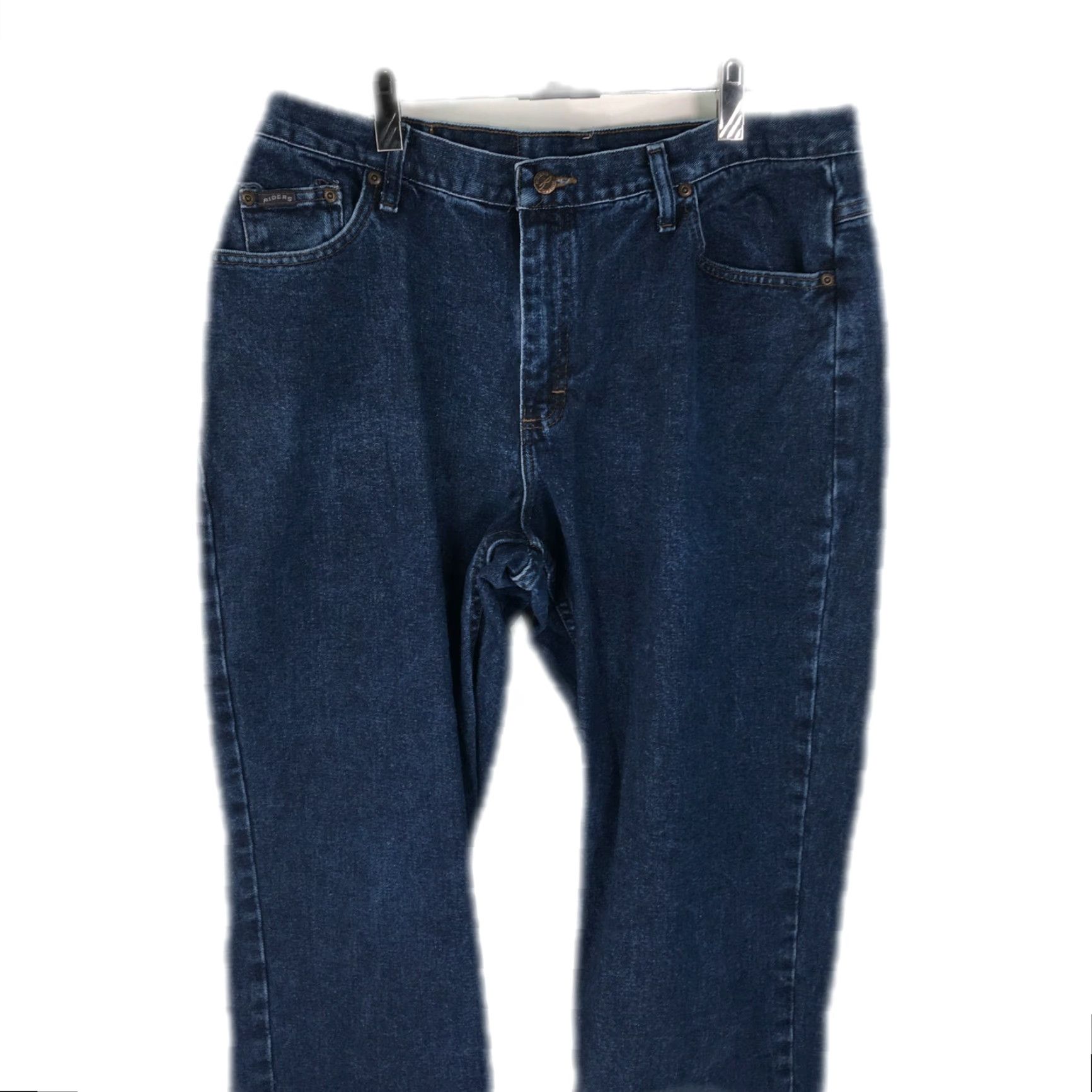 Vintage Riders Jeans Main Selling Point: Casual Straight Relaxed Leg Flat Front Denim Blue Jeans 18P Mens Size 18 Blue Size 40" / US 18 - 5 Thumbnail