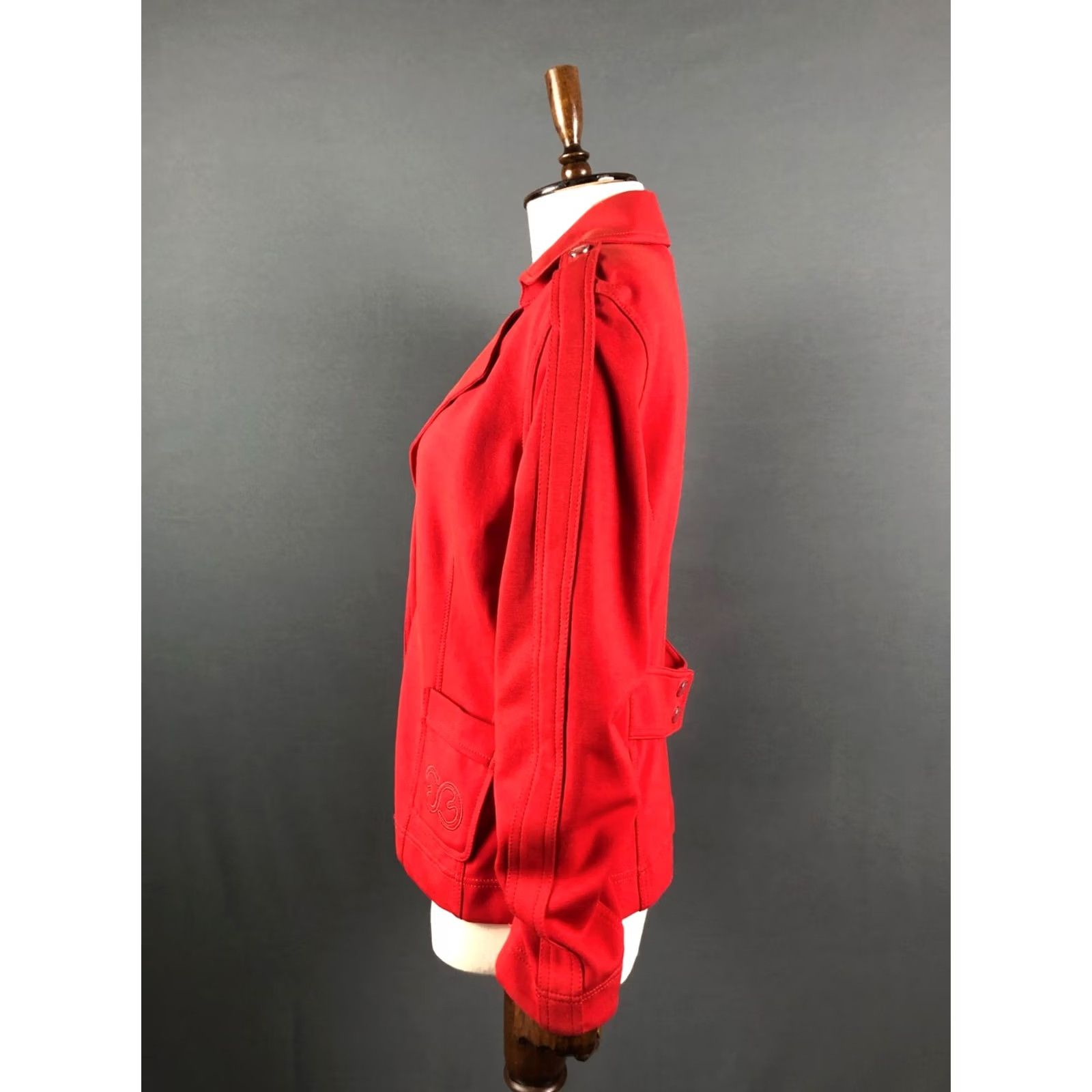 Escada ESCADA Sport Blazer Jacket Red Women M Polyamide Jersey Long Sleeve Belted Casual Modern Style Jacket Size M / US 6-8 / IT 42-44 - 2 Thumbnail