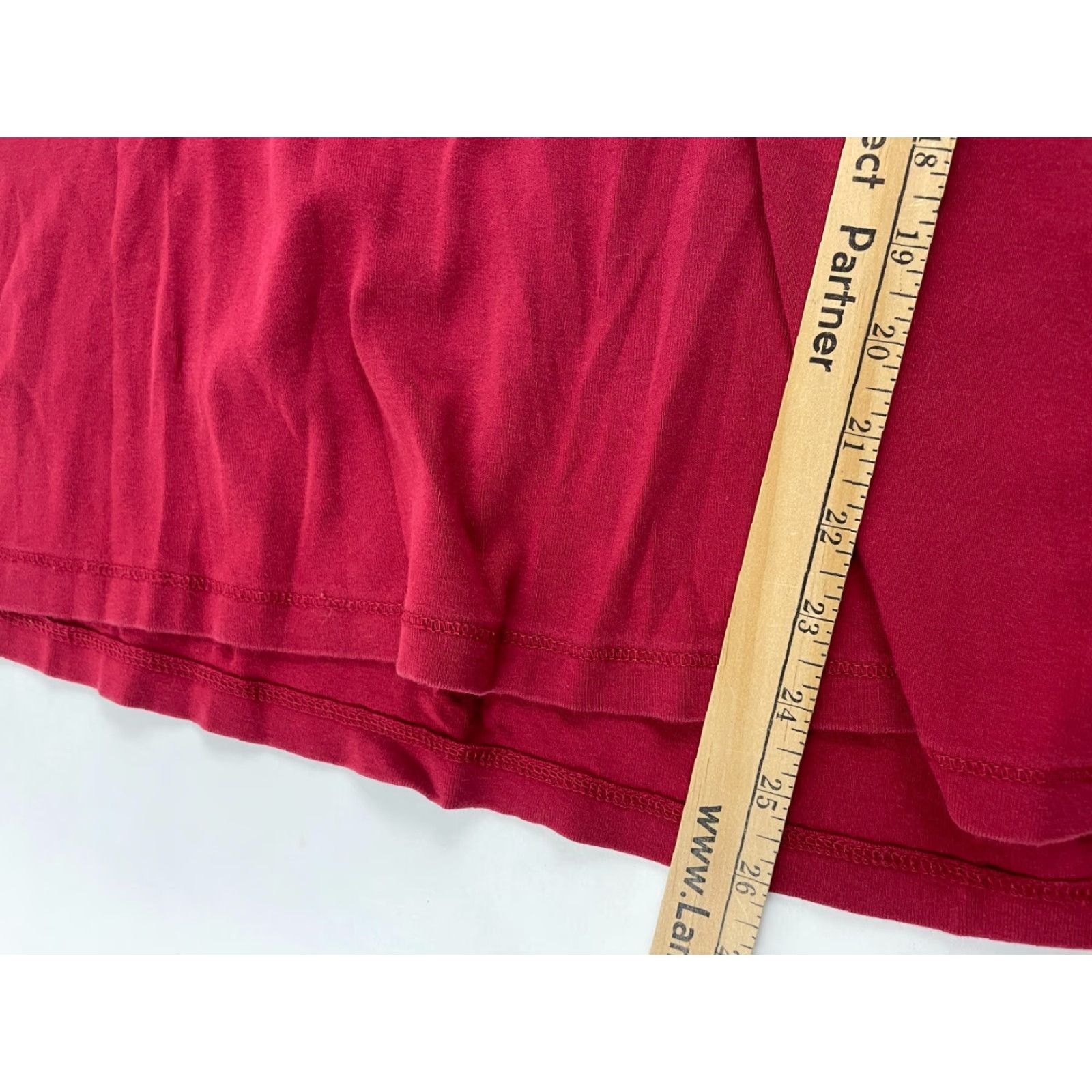 Faded Glory Faded Glory Blouse Women's Plus Size 2X Red V-neck Ruffled Tiered Neckline Tee Size XXL / US 16-18 / IT 52-54 - 7 Thumbnail