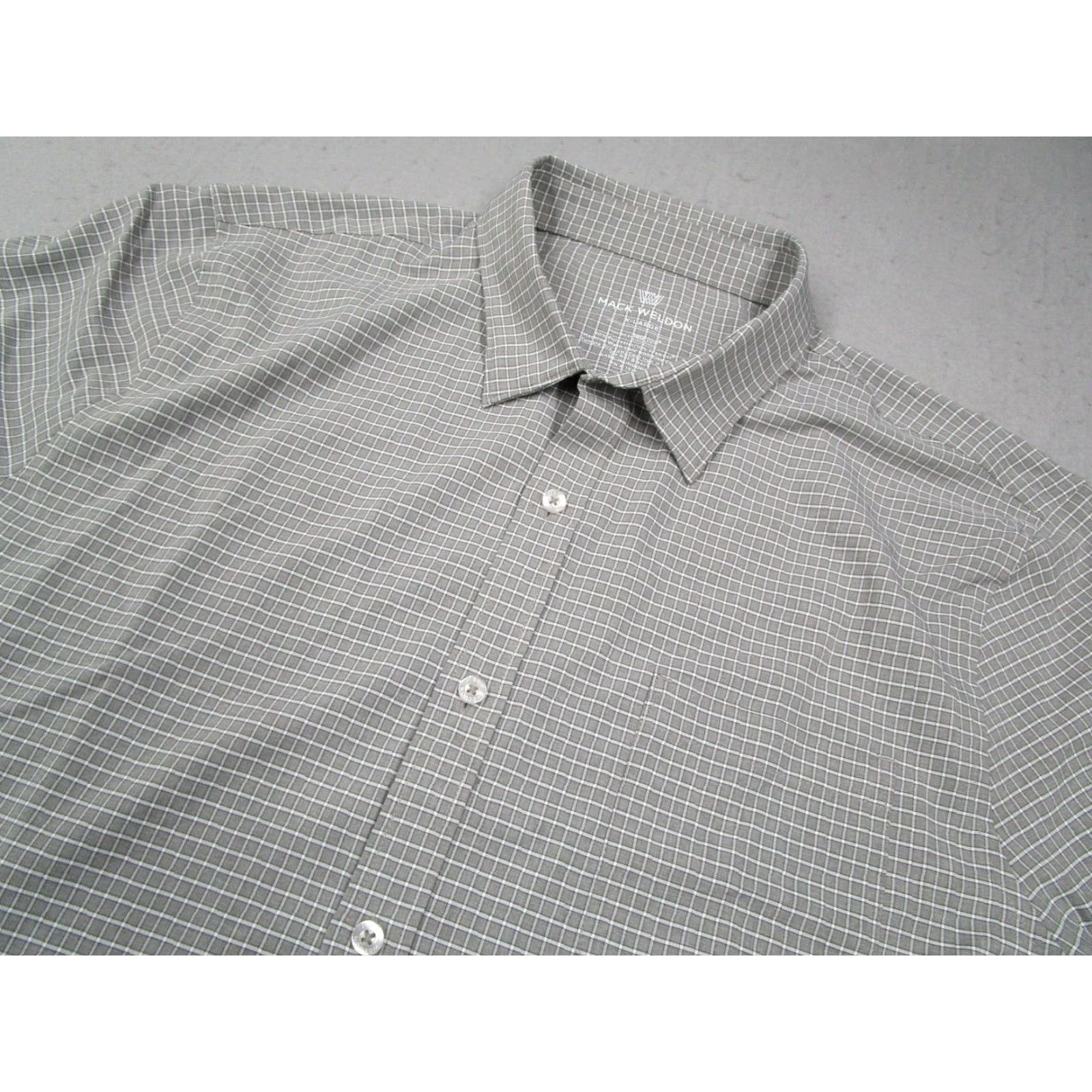 Vintage Mack Weldon Shirt Men XL Gray Seawool Check Button-Up Casual Performance Moisture Wicking UV Protection Necktie? Size US XL / EU 56 / 4 - 2 Thumbnail
