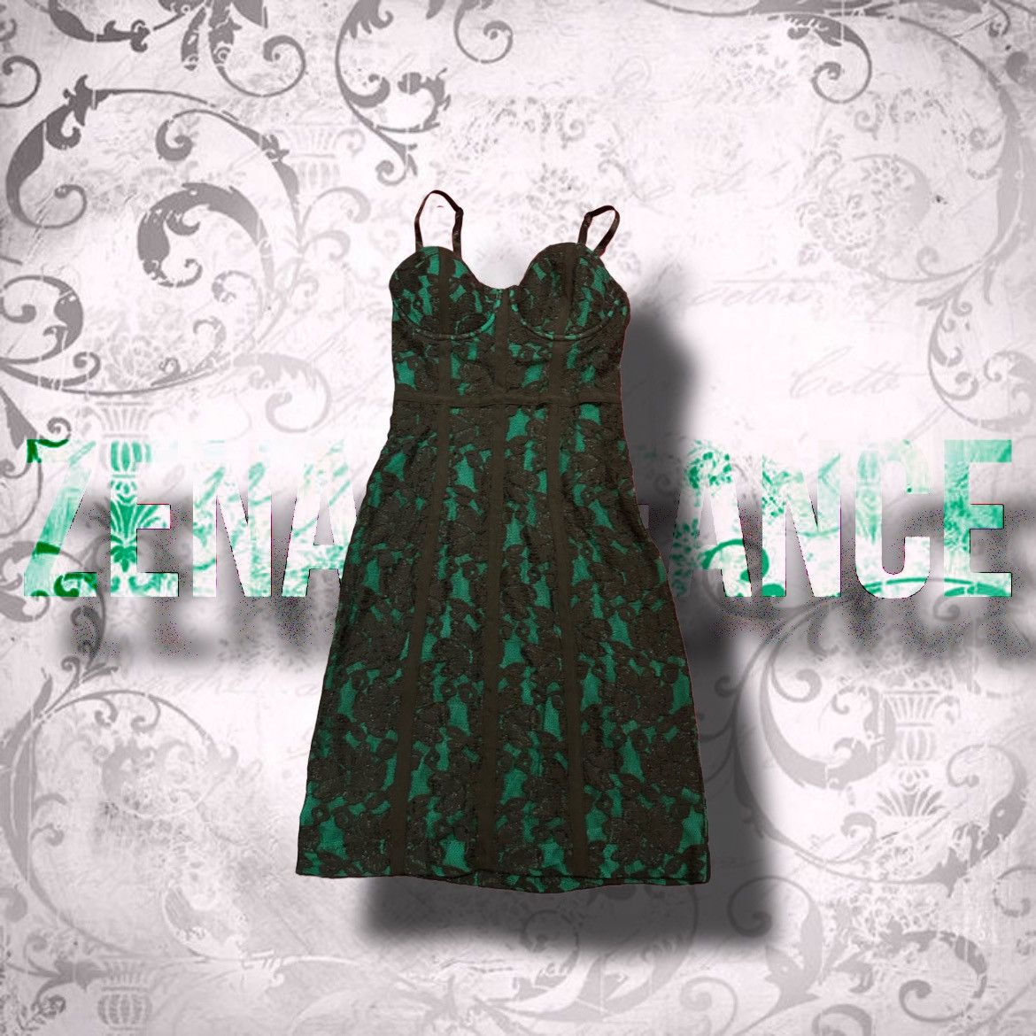 slim fit dress slacks GUESS Green Satin Dress for Women W3GK85WD8G2-P86Y