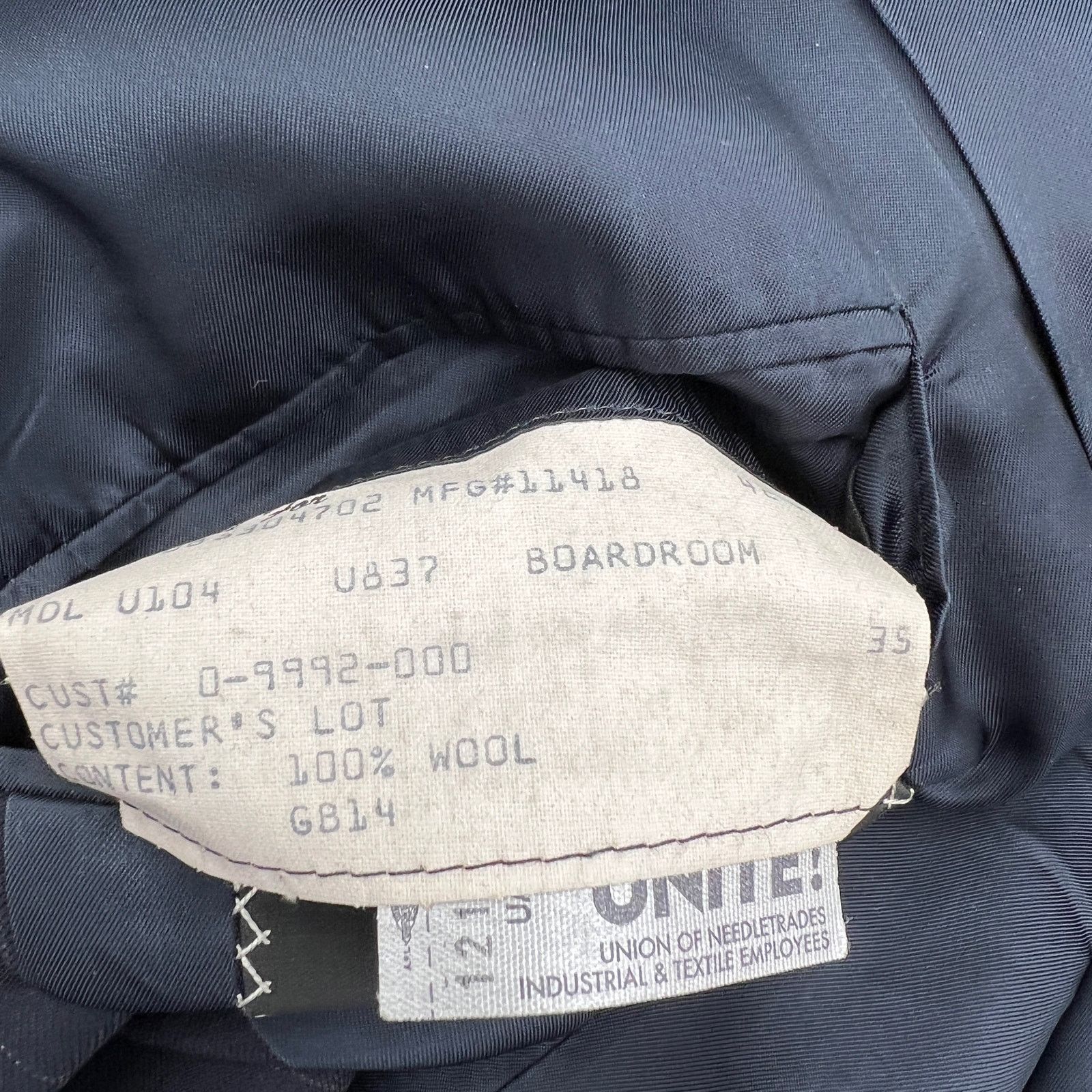 Hickey Freeman Hickey Freeman Loro Piano Wool Boardroom Blazer Navy Size 42R - 6 Thumbnail