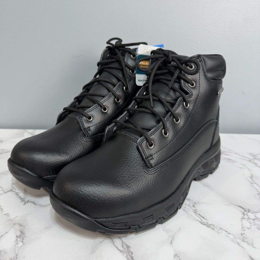 Skechers Skechers Men s Leather Boot Shoes sz 9 Waterproof NEW K434 Grailed