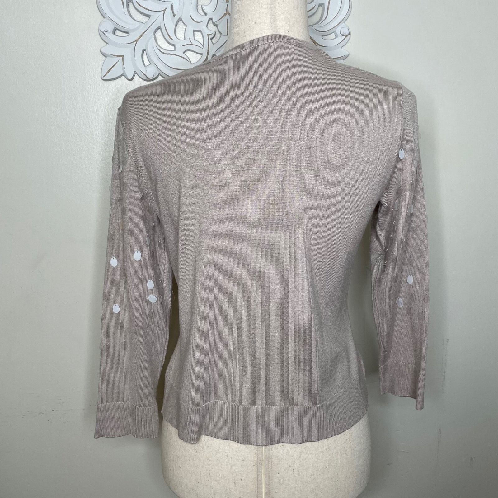Other CARMEN Marc Valvo size M Cardigan Clear & Opaque Sequins Size M / US 6-8 / IT 42-44 - 4 Thumbnail