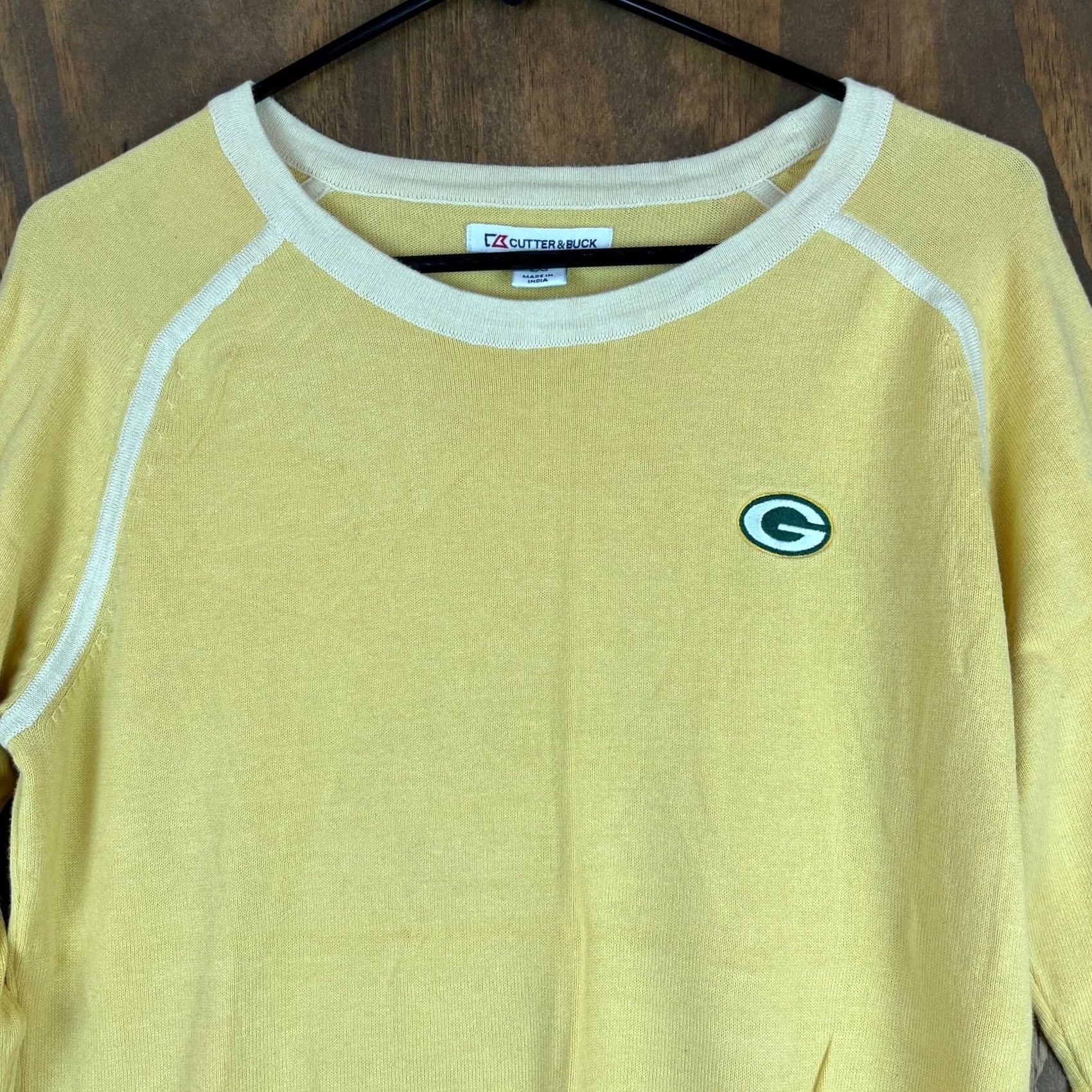 Cutter & Buck Cutter Buck Mens Sweatshirt Yellow Green Bay Packers Crew Neck Athletic Large, 2XL Size US L / EU 52-54 / 3 - 2 Thumbnail