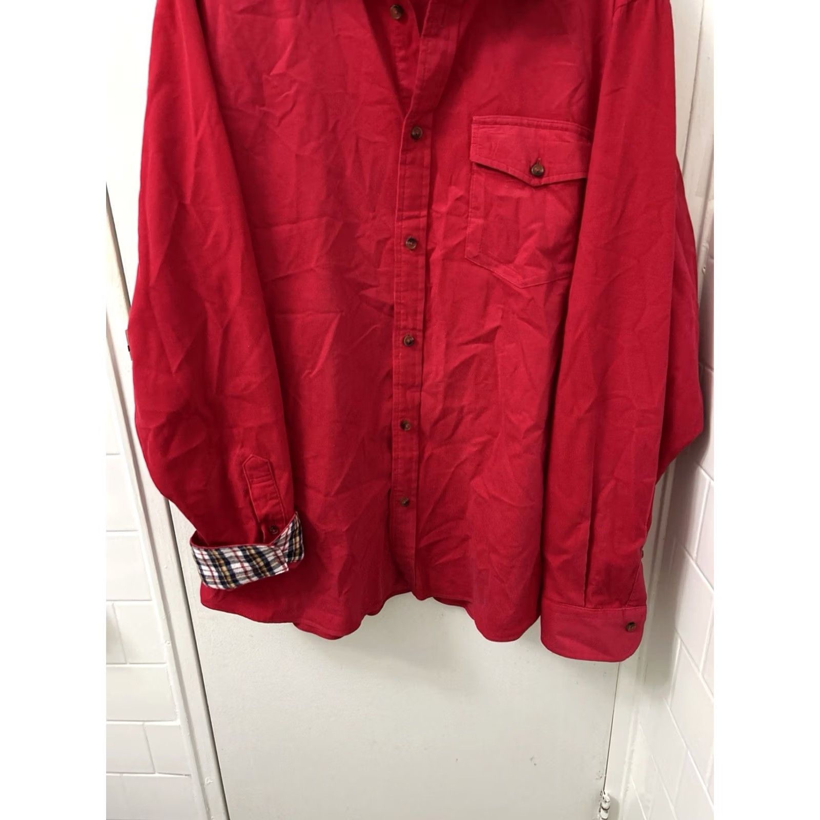 Brooks Brothers Brooks Brothers Corduroy Button-Up Shirt 2XL Red L/S Regular Mens Size US XXL / EU 58 / 5 - 3 Thumbnail
