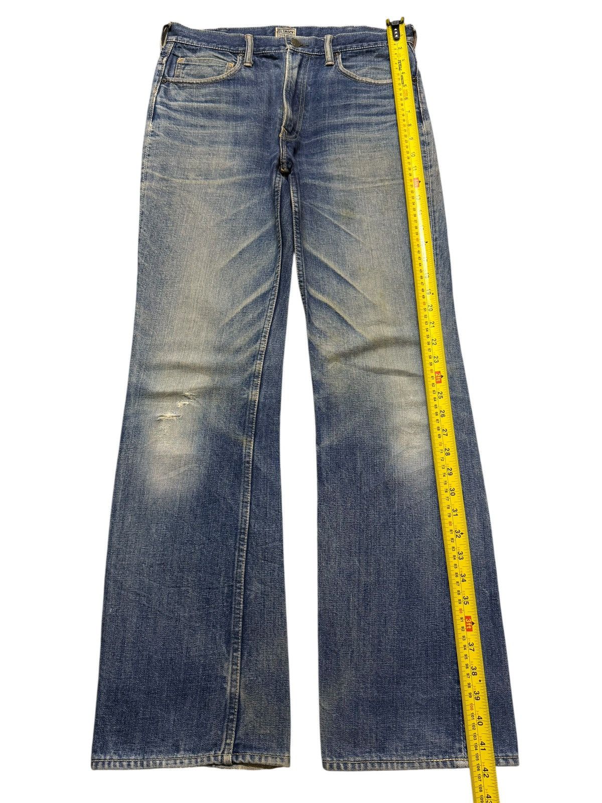 If Six Was Nine Vintage 90s Japanese Brand Blue Mud Wash Faded Bootcut Jeans Size US 31 - 9 Thumbnail