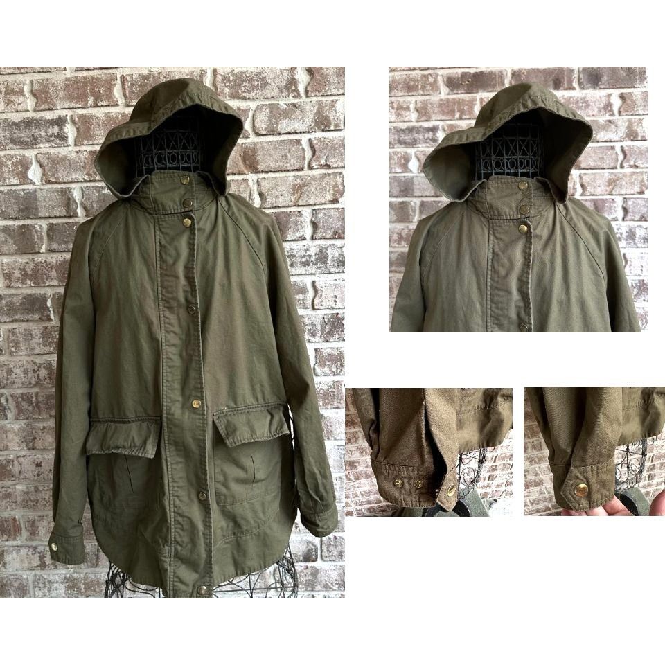 Other Love Tree Green Army Jacket Medium Military Raincoat Pockets Size US M / EU 48-50 / 2 - 1 Thumbnail