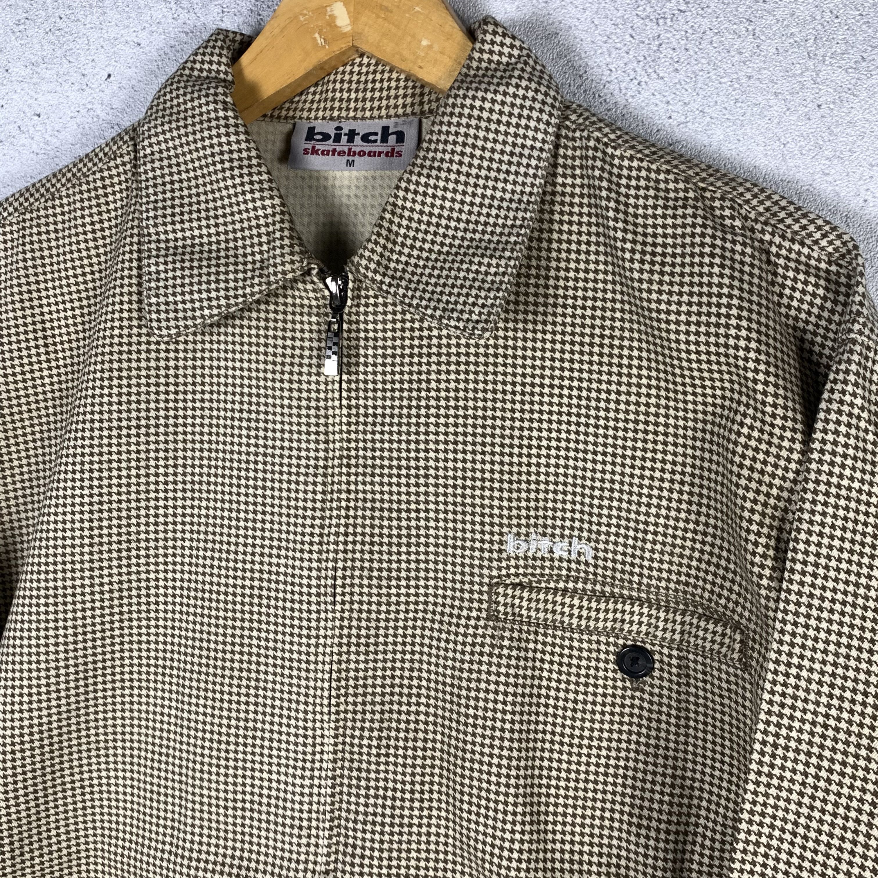 Vintage Bitch Skateboards Houndstooth Zip Up Jacket Size US M / EU 48-50 / 2 - 4 Thumbnail