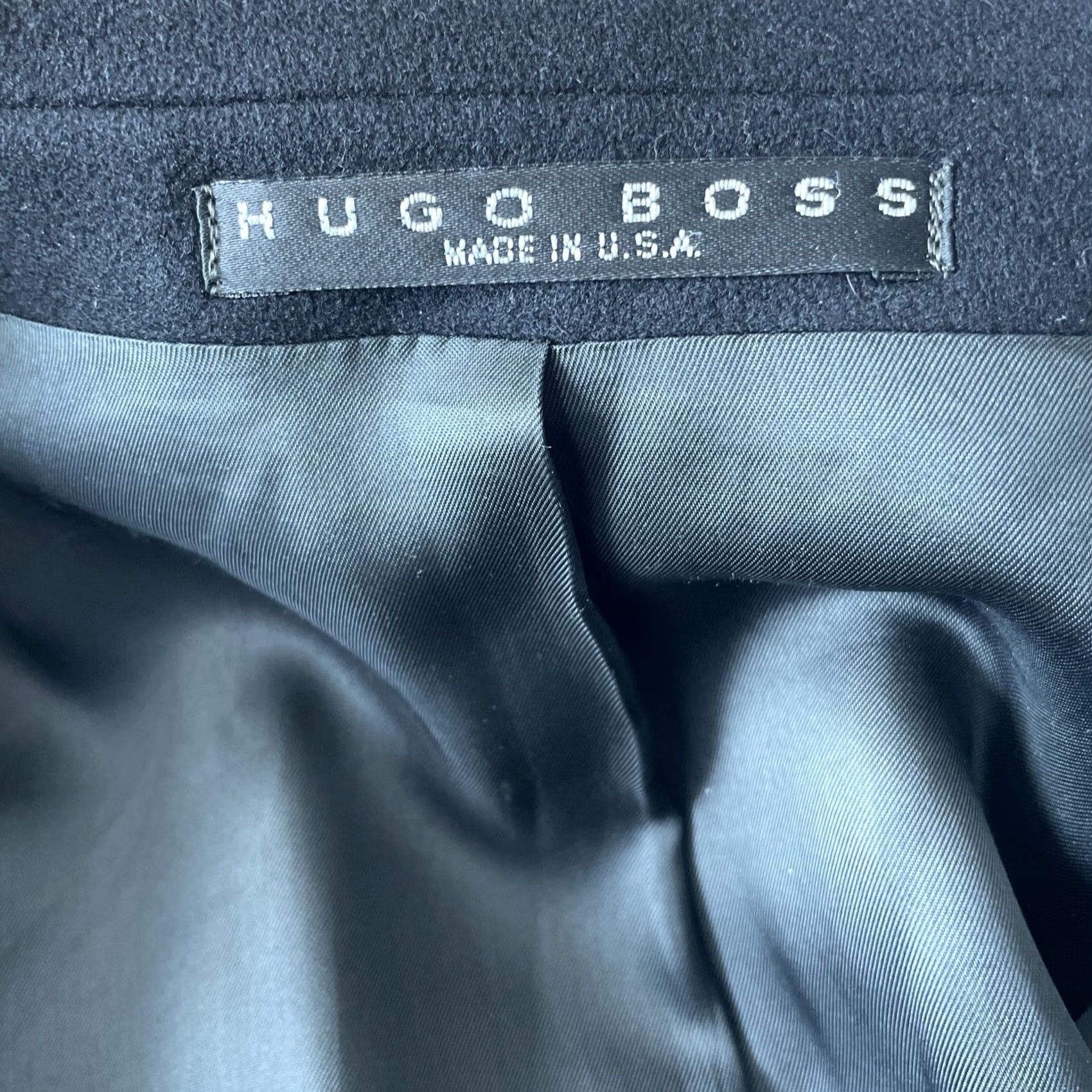 Hugo Boss HUGO BOSS Blazer Cashmere Wool Blend Black Tweed Sport Coat Jacket Mens 42R USA Size 42R - 3 Thumbnail
