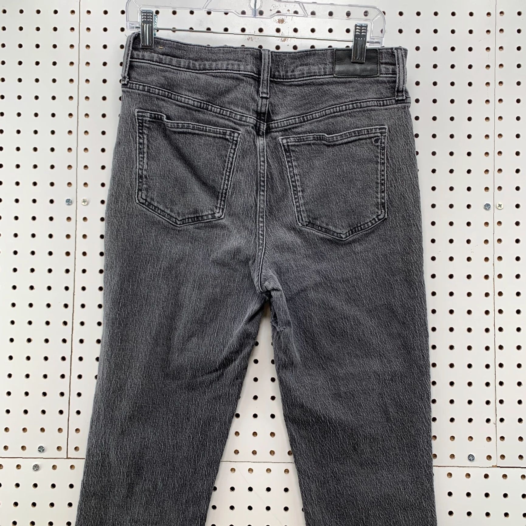 VINTAGE Madewell Perfect Vintage Denim Jeans Womens Size 29 Faded Black High Rise Straight Fit 30x26.5 Jeans