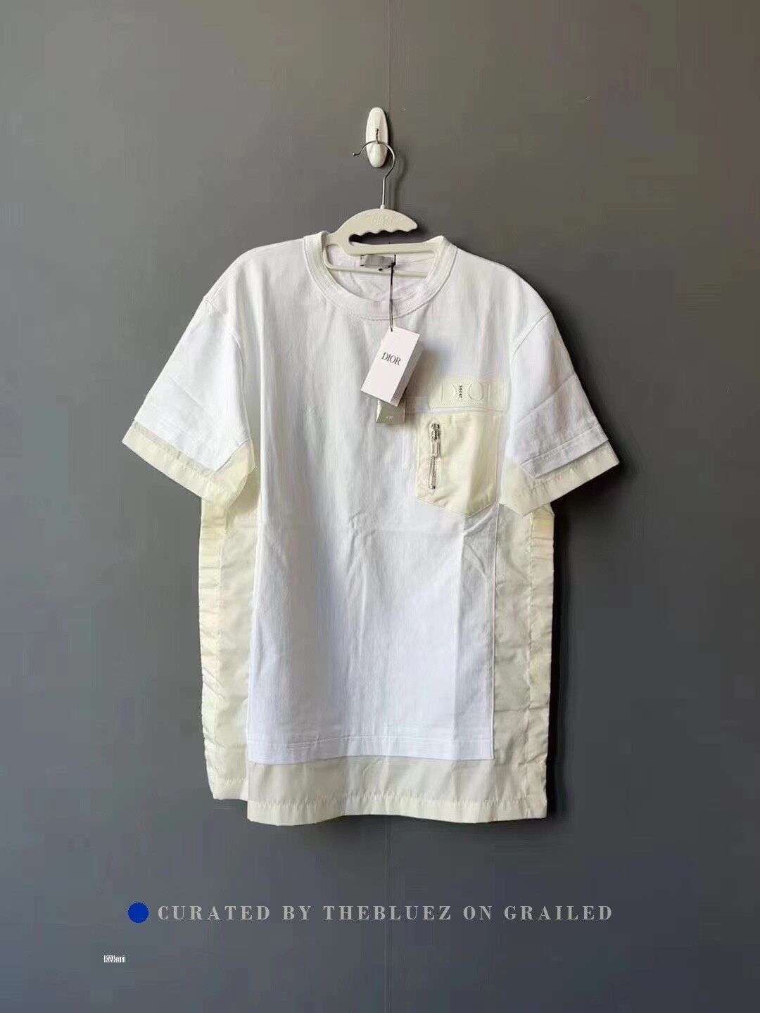 Sacai Dior x sacai Beige Paneled Short-Sleeve Size US M / EU 48-50 / 2 - 1 Thumbnail