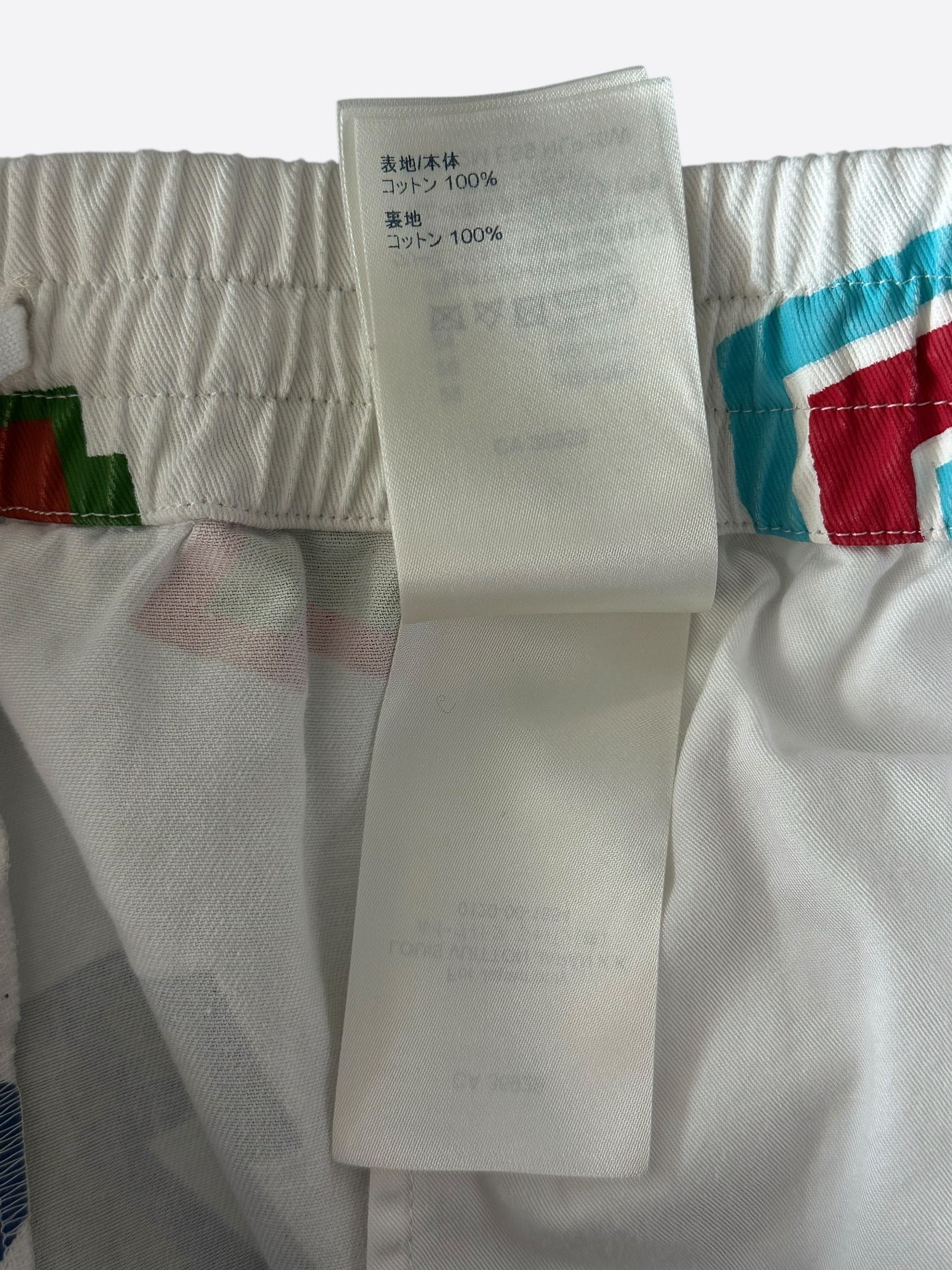 Louis Vuitton Louis Vuitton NBA White Multicolor Letter Shorts Size US 34 / EU 50 - 7 Thumbnail