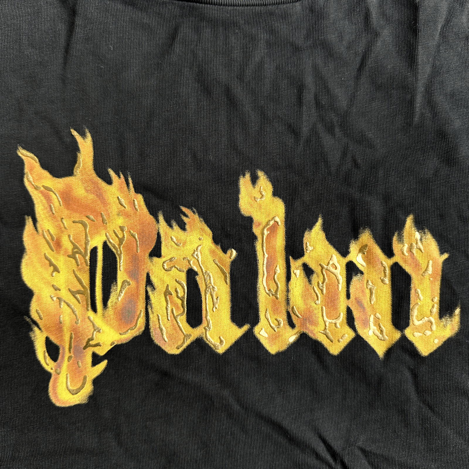 Palm Angels Palm Angels Black Shirt With Front and Back Flame and Gold Size US M / EU 48-50 / 2 - 2 Thumbnail