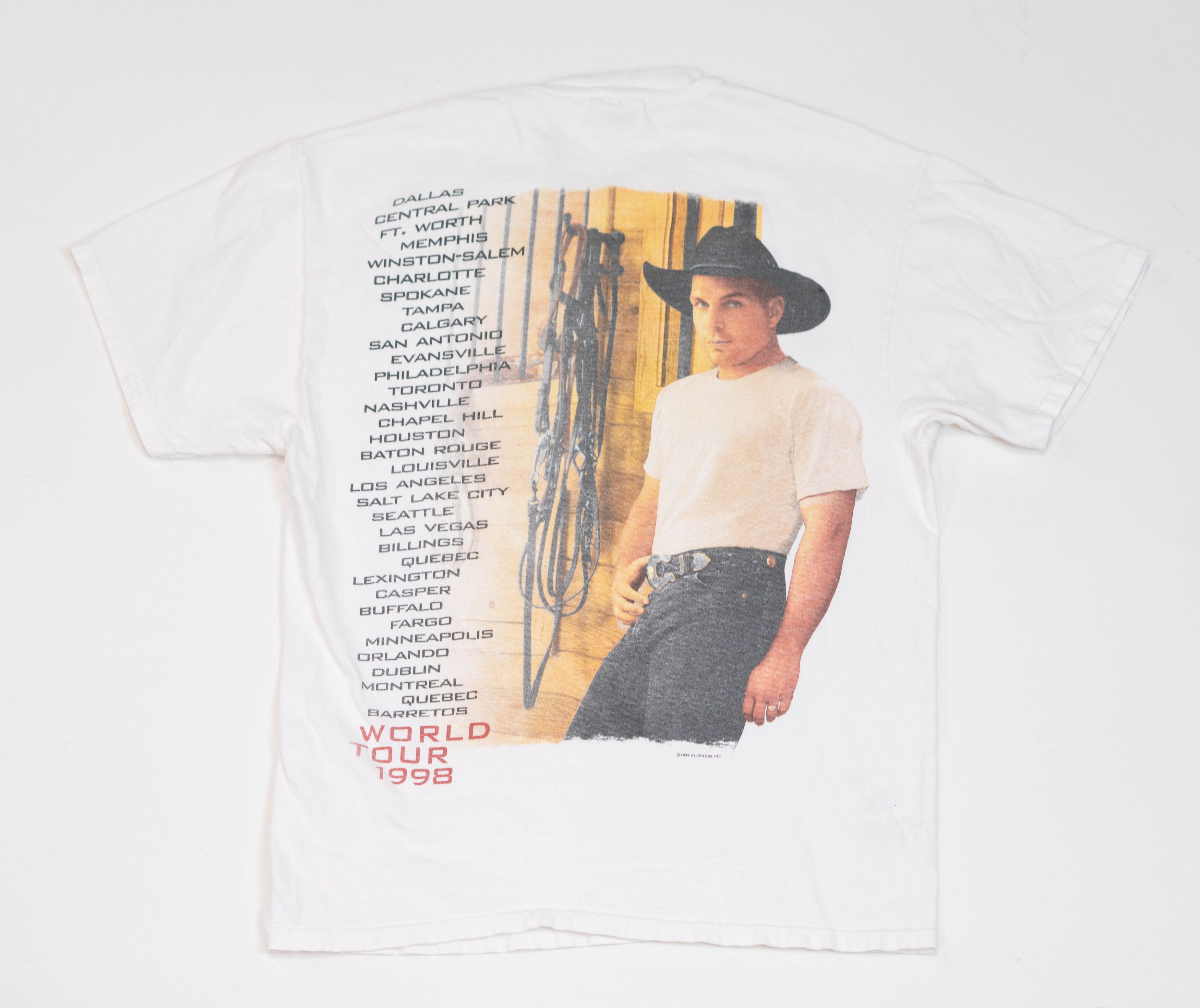 Band Tees × Vintage Vintage Garth Brooks Sevens Men's T-Shirt White Size L 1998 Size US L / EU 52-54 / 3 - 1 Thumbnail