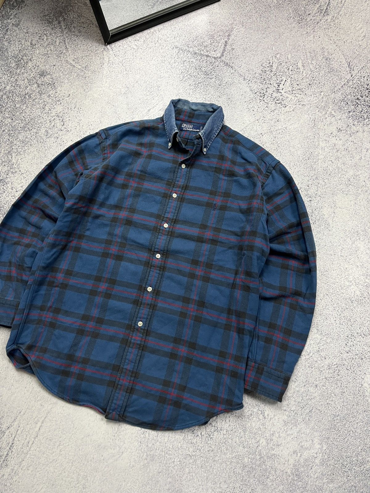 Flannel Polo Ralph Lauren Flannel Plaid Check Button Up Shirt 90’s Size US M / EU 48-50 / 2 - 3 Thumbnail