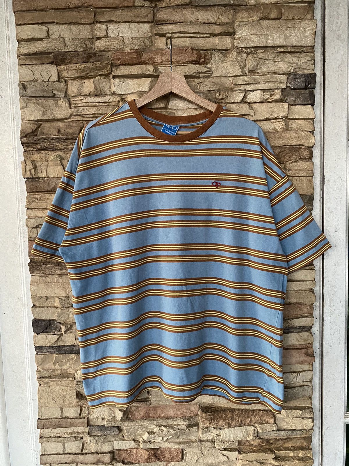 Vintage Vintage Ocean Pacific Stripes Surfing Tees Size US XL / EU 56 / 4 - 1 Thumbnail