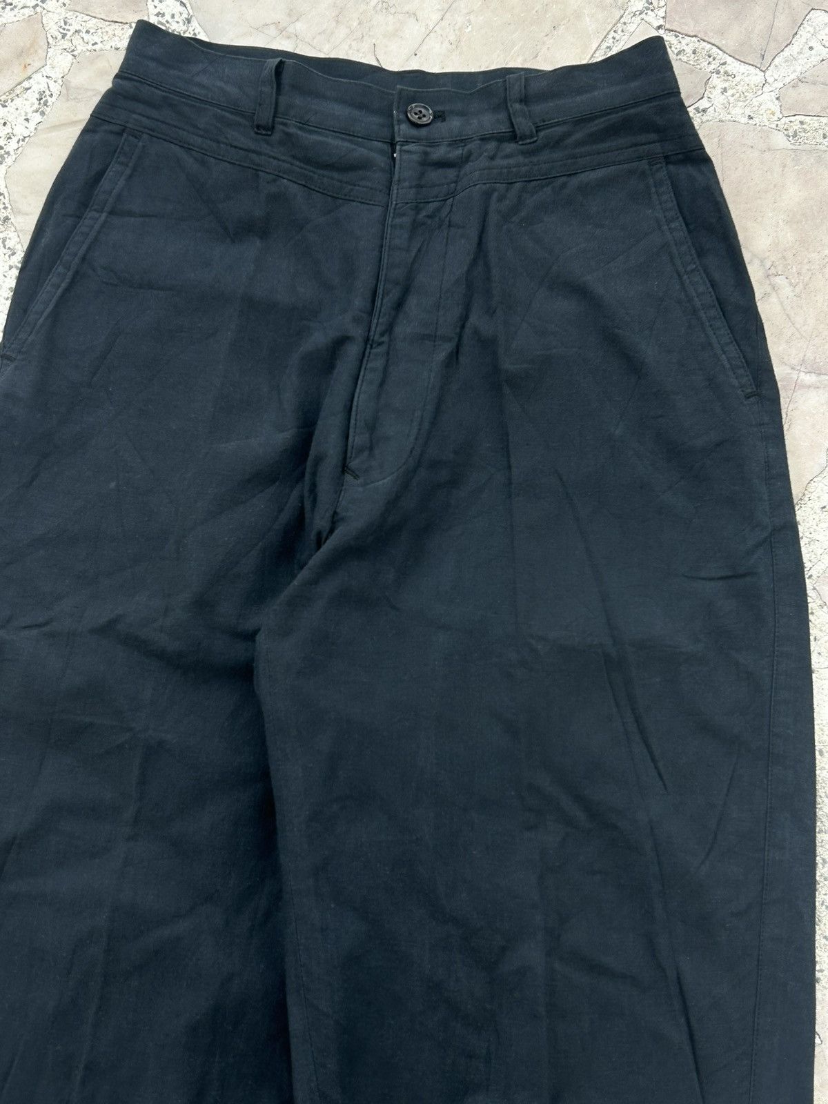 Comme des Garcons CDG Slack Parachute Faded Black Pants Size 22" - 4 Thumbnail