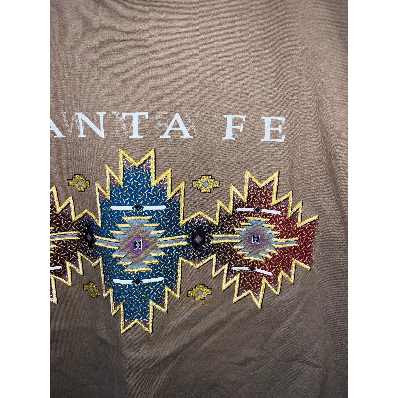 Vintage Vintage Santa Fe Shirt New Mexico Brown Art Tee VTG 90s L Size US L / EU 52-54 / 3 - 3 Thumbnail