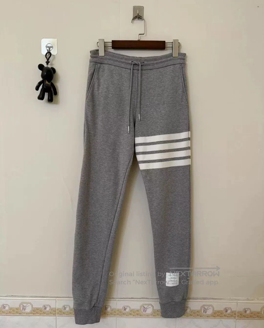 thom browne gray knitted pants.