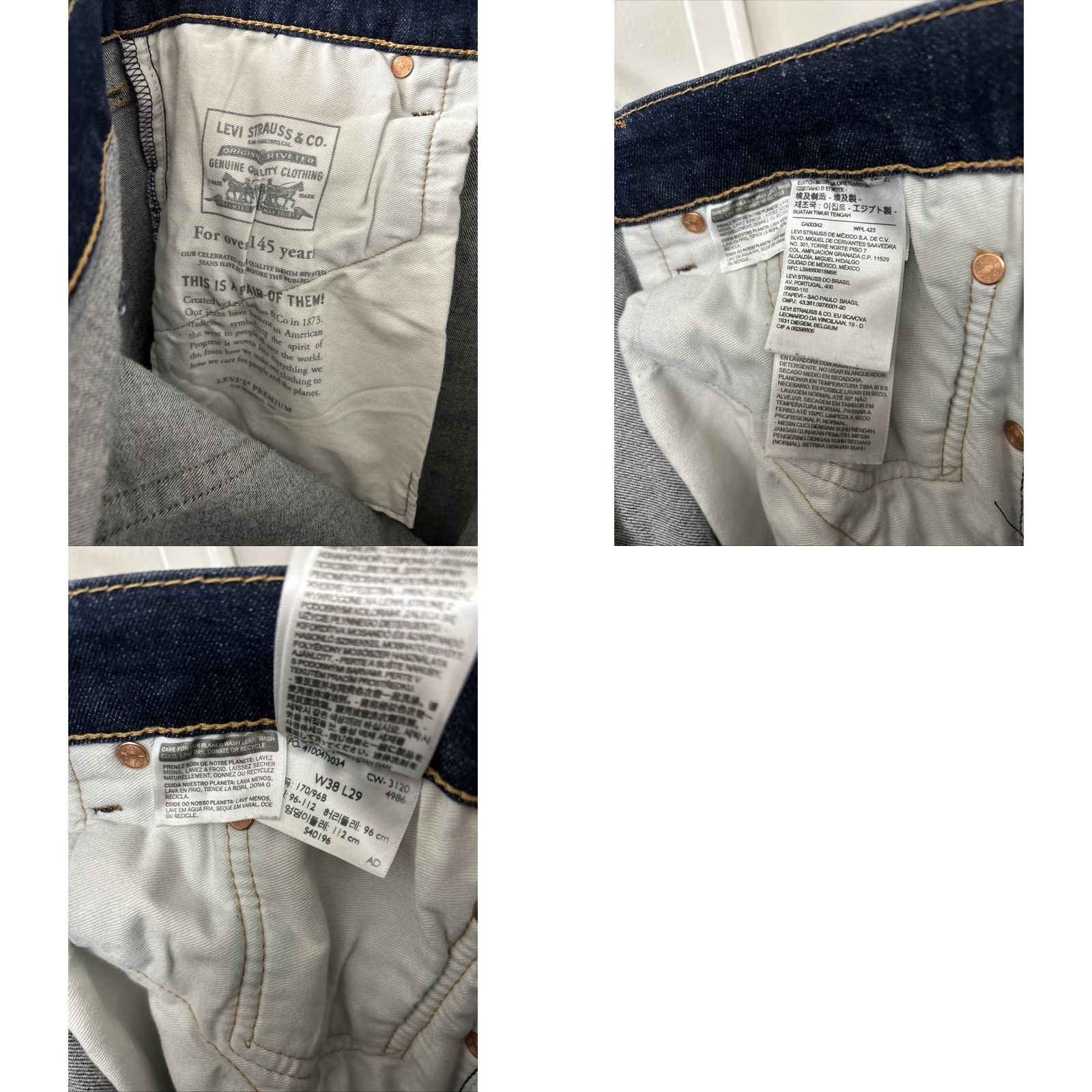 Levi's Levi's Premium Big E 541 Jeans Mens 38x29 Dark Blue Denim Athletic Straight Regular Size Size US 38 / EU 54 - 9 Thumbnail
