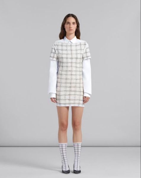 Marni o1w1db10125 Dress in White Size S / US 4 / IT 40 - 1 Thumbnail