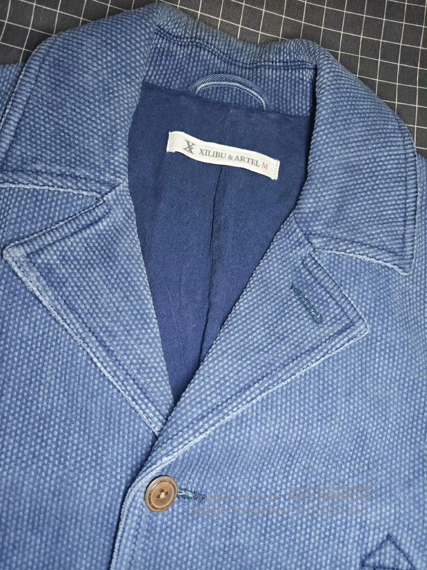 IERIB Indigo Sashiko Heavyweight Coat. Size US M / EU 48-50 / 2 - 6 Thumbnail