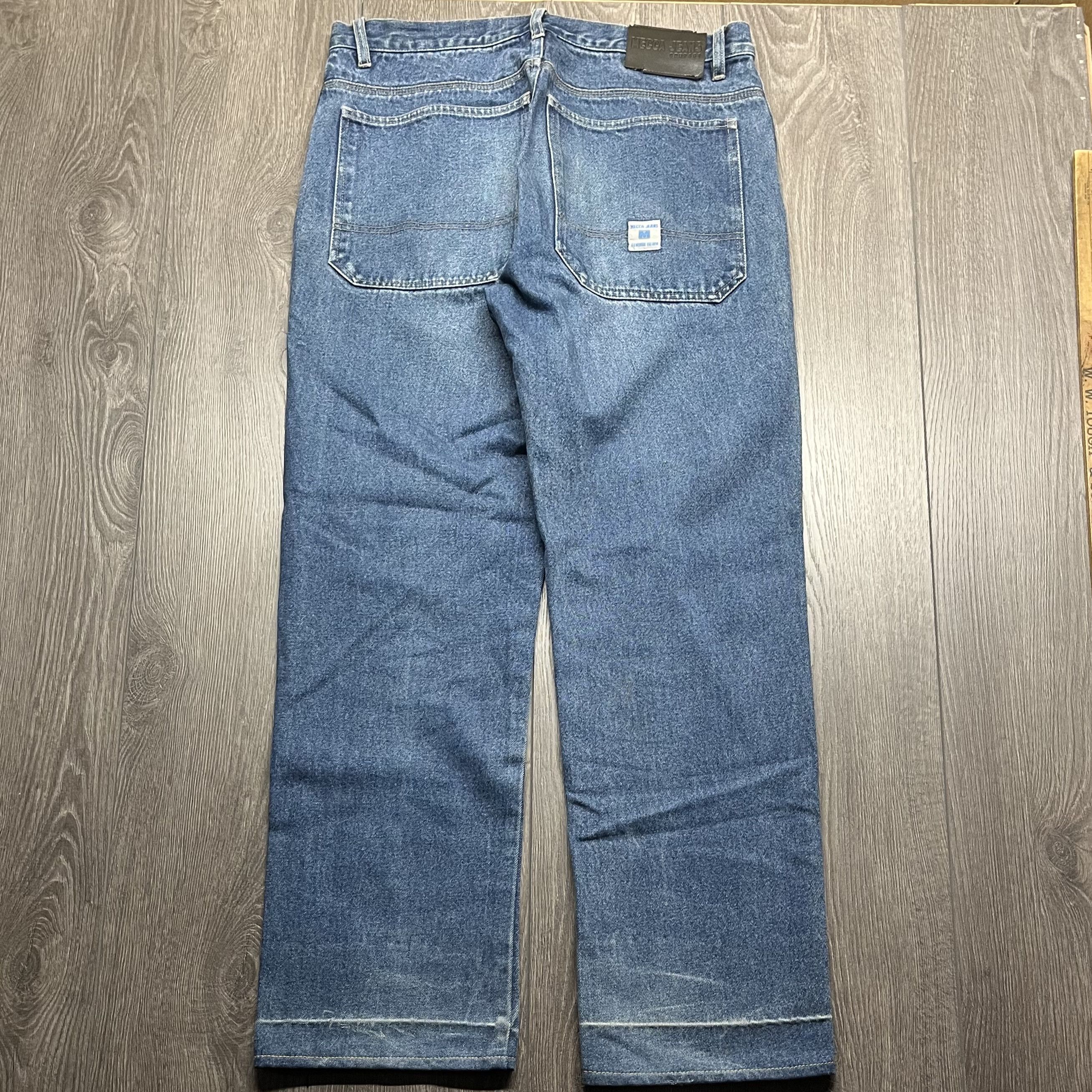 Mecca × Vintage Vintage Mecca Skate Wide Leg Baggy Denim Jeans Size US 34 / EU 50 - 1 Thumbnail