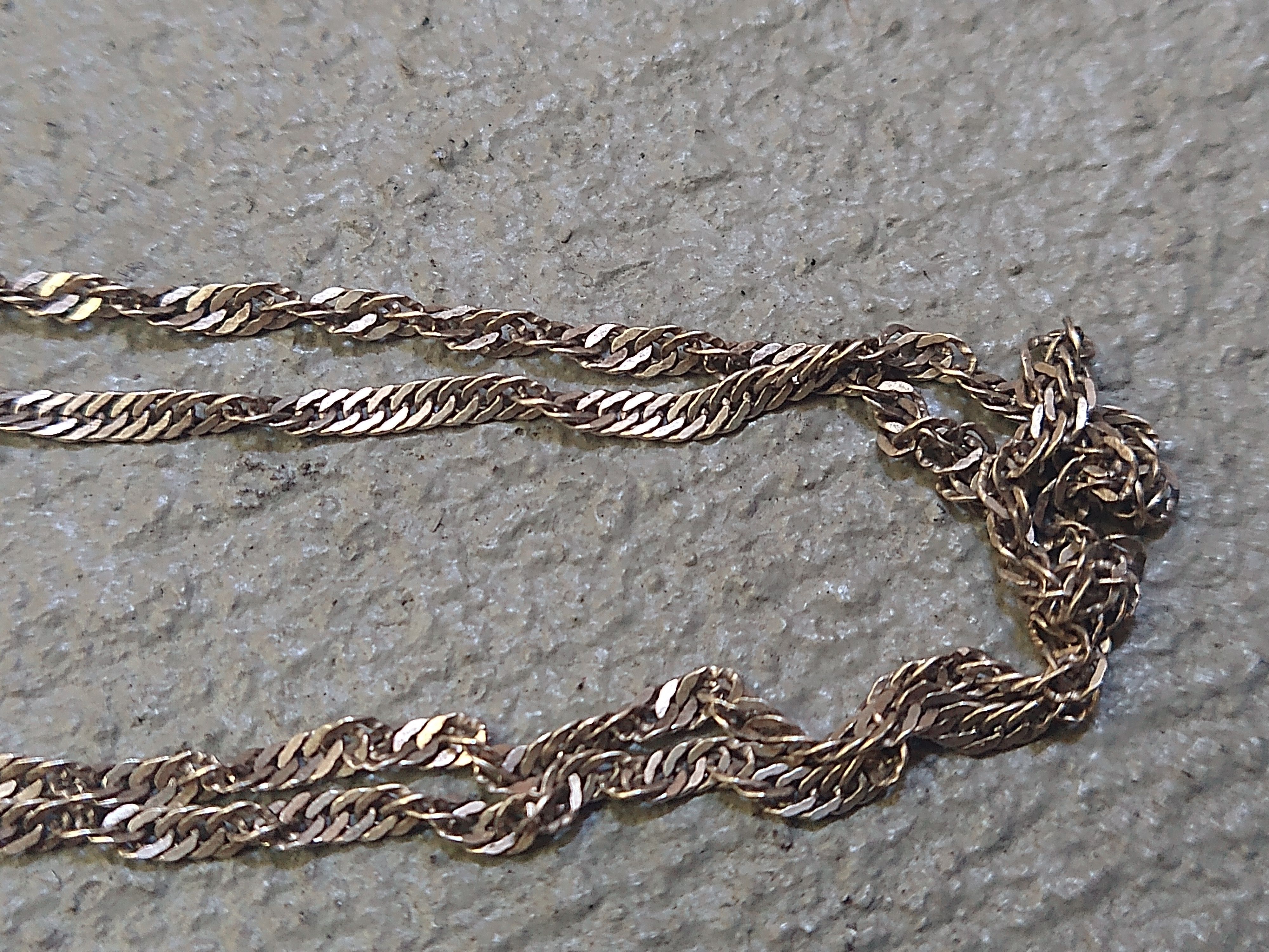 Jewelry Vintage Sterling Silver Necklace Curb Twist 17.5" Size ONE SIZE - 3 Thumbnail